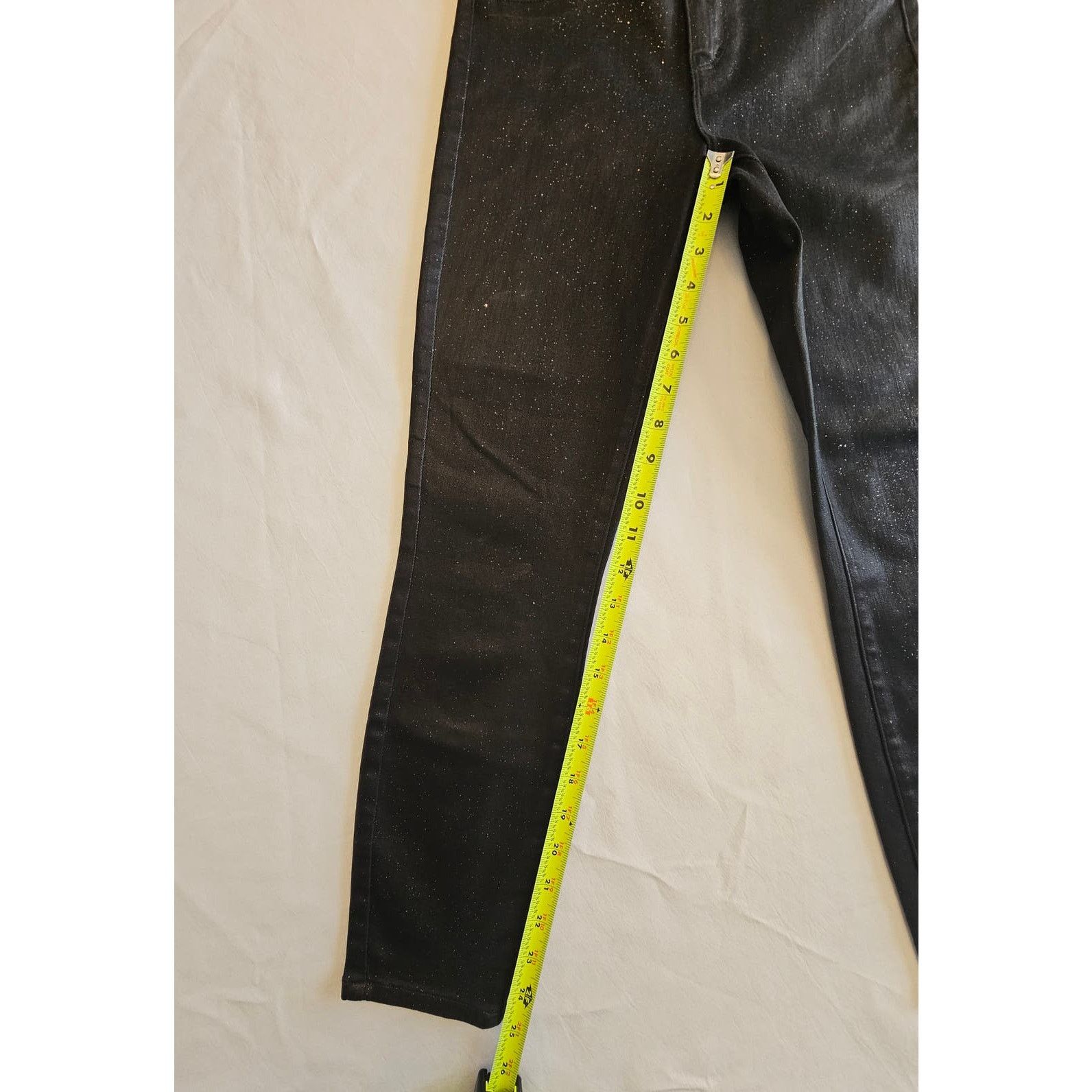 L'AGENCE EUC L'AGENCE Margot High Rise Noir Glitter Skinny Jeans 25 Size 25" / US 0 / IT 36 - 5 Thumbnail