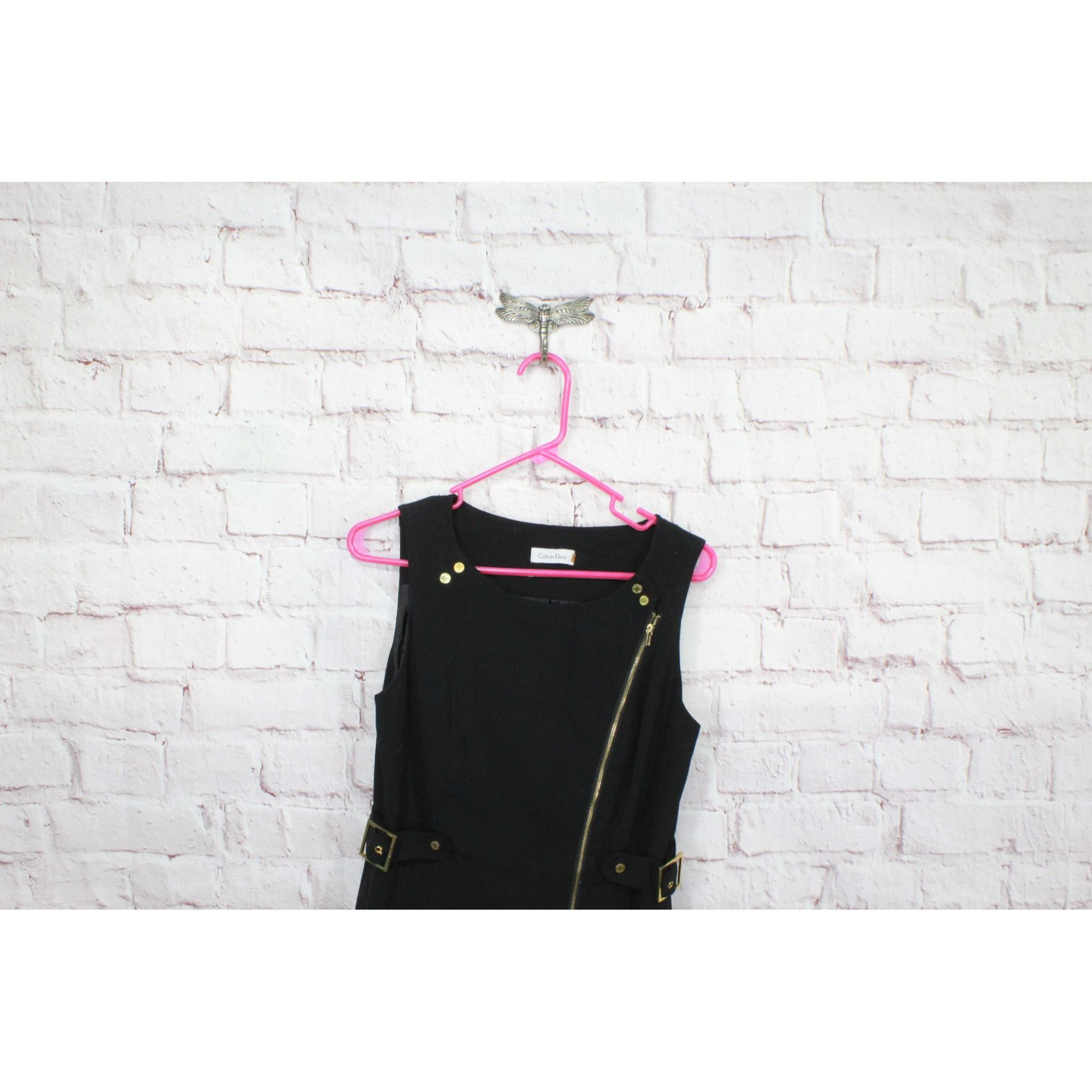Calvin Klein Calvin Klein Women's Belt Buckle Snap Shoulders Dress Size M / US 6-8 / IT 42-44 - 2 Thumbnail