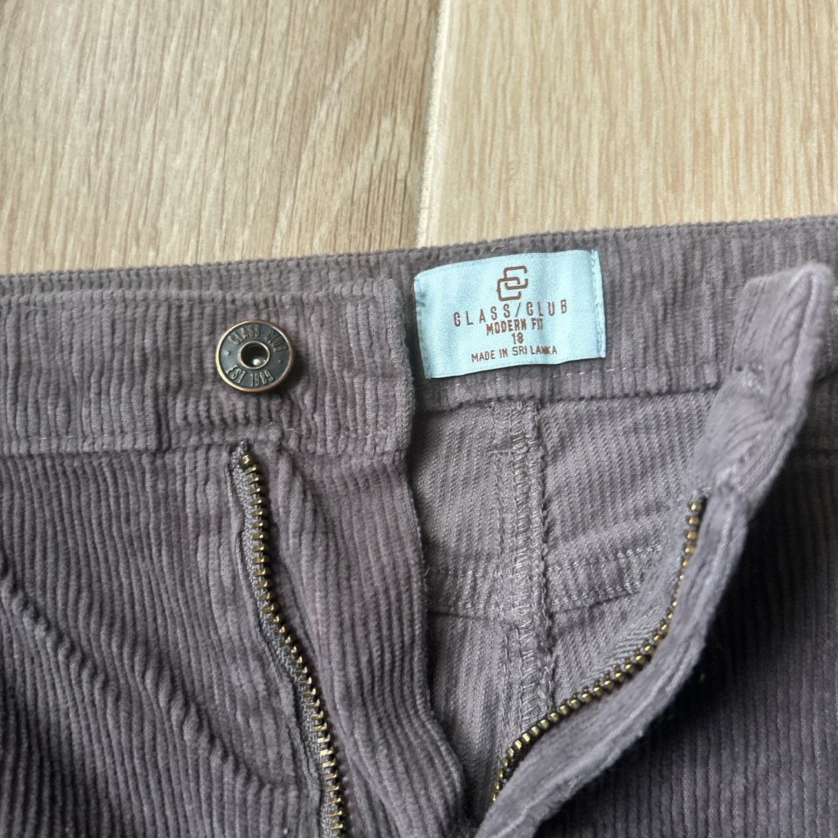 Vintage Grey low-waisted skinny corduroy trousers Size 28" / US 6 / IT 42 - 2 Thumbnail