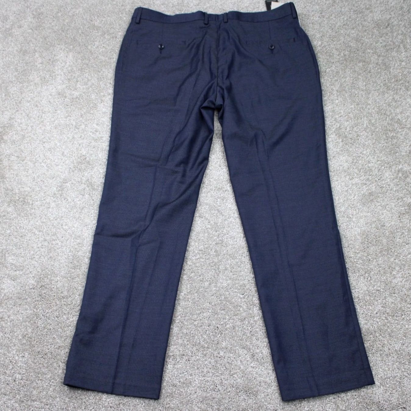 Kenneth Cole Kenneth Cole Reaction Pants Slim Men 38x30 Blue Textured Weave Stretch Flat Front Slim Fit NWT Size US 38 / EU 54 - 6 Thumbnail