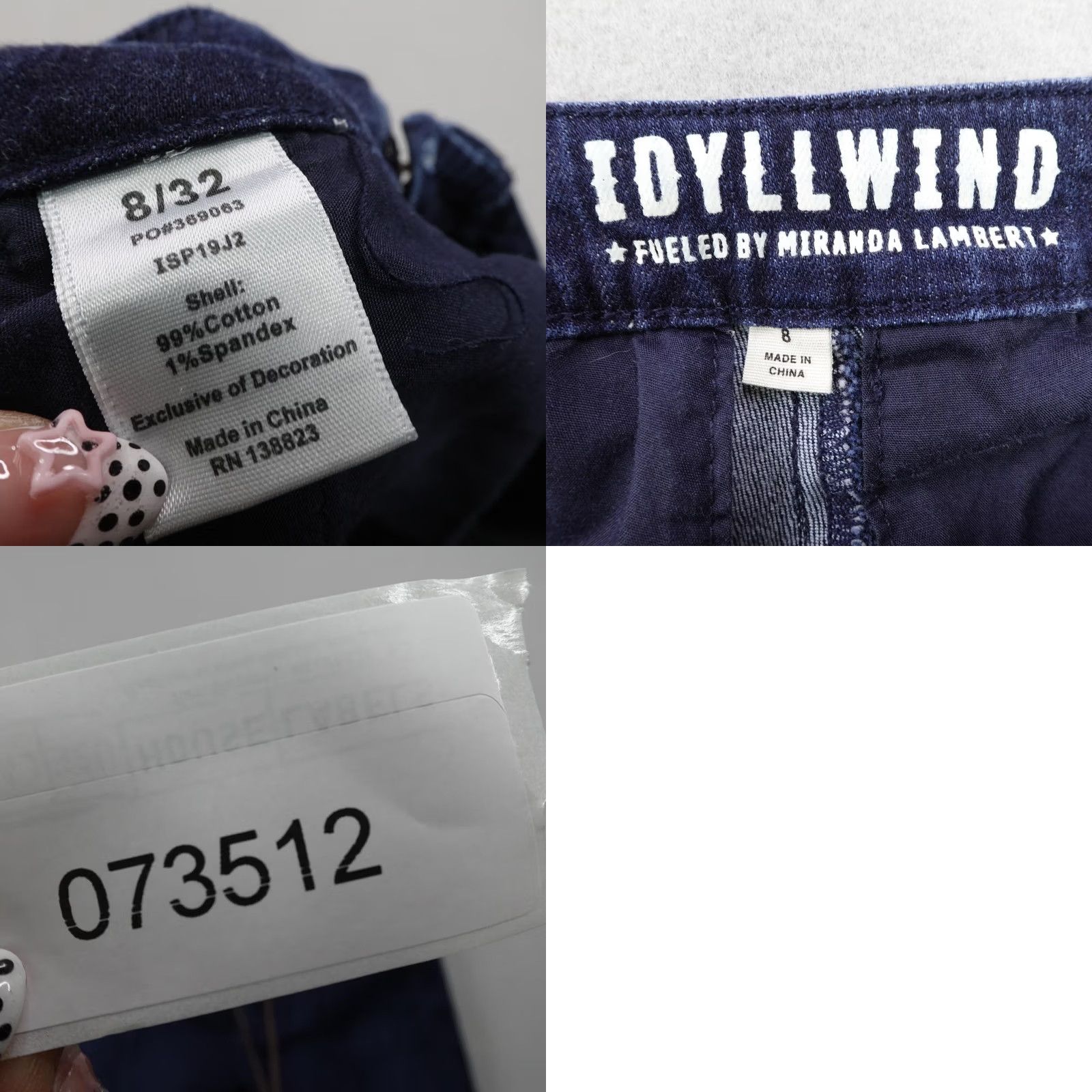 Vintage IDYLLWIND Jeans Womens Blue Denim Western Flared Lace Up Miranda Lambert 8/32 Size 30" / US 8 / IT 44 - 9 Thumbnail