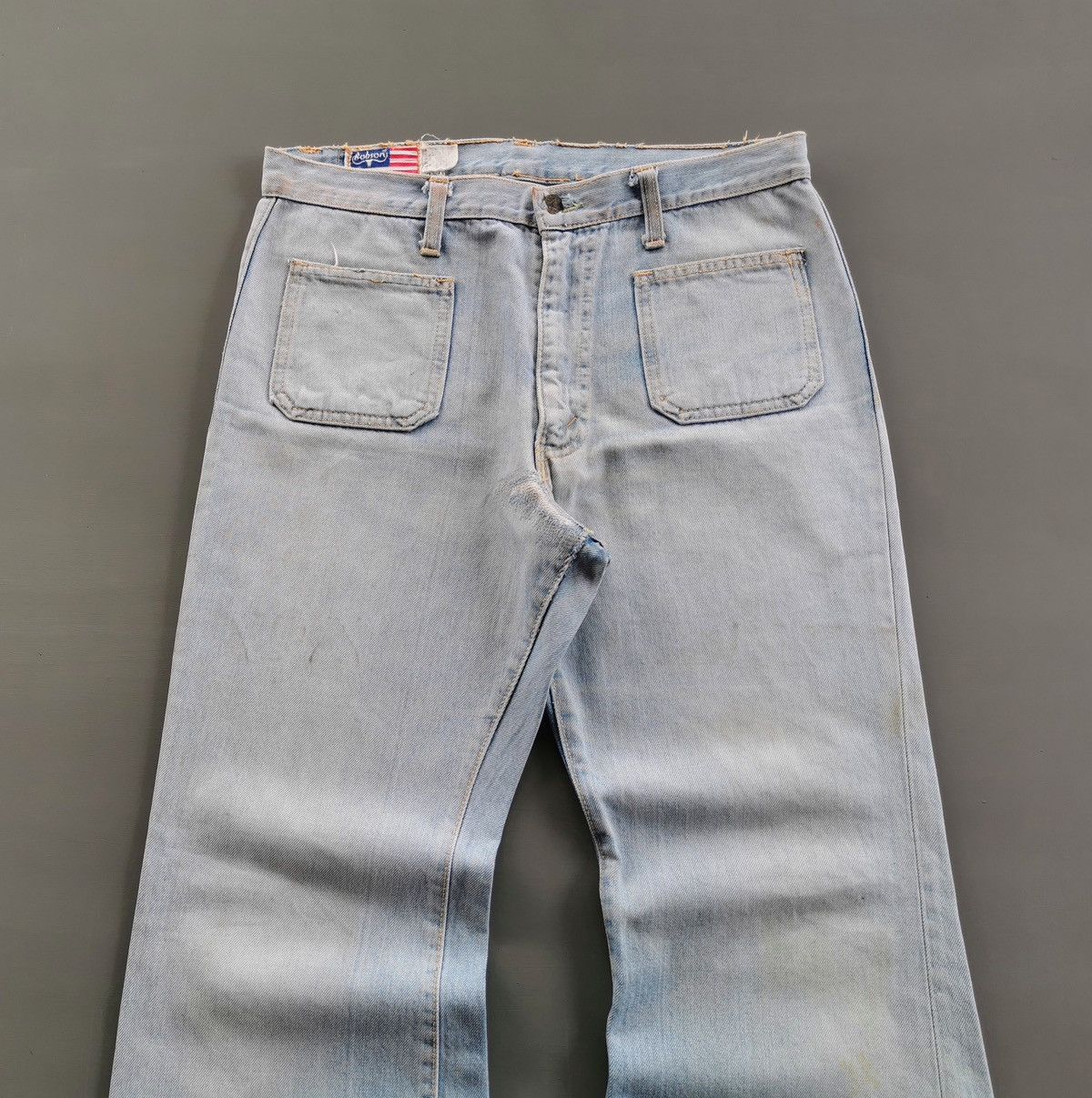 Le Grande Bleu (L.G.B.) Vintage Bobson Flared Bell Bottom Patch Pockets Jeans Size US 31 - 2 Thumbnail