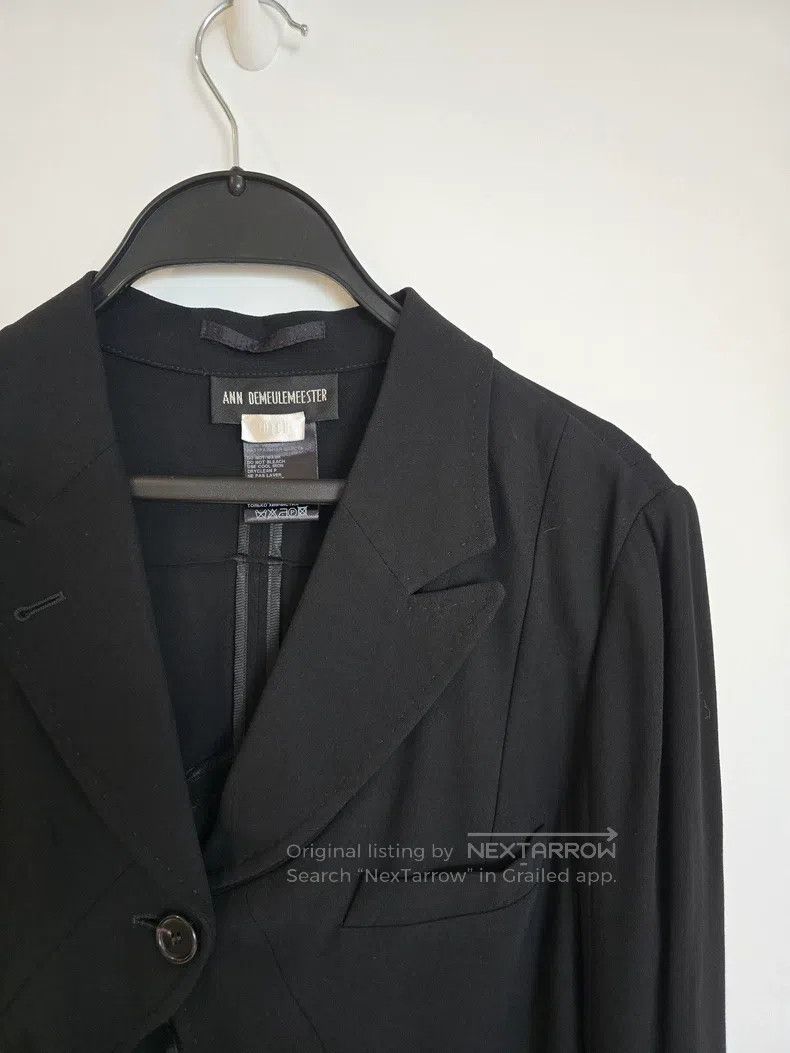 Ann Demeulemeester Ann Demeulemeester Black short suit jacket, 84% viscose + Size XS / US 0-2 / IT 36-38 - 2 Thumbnail