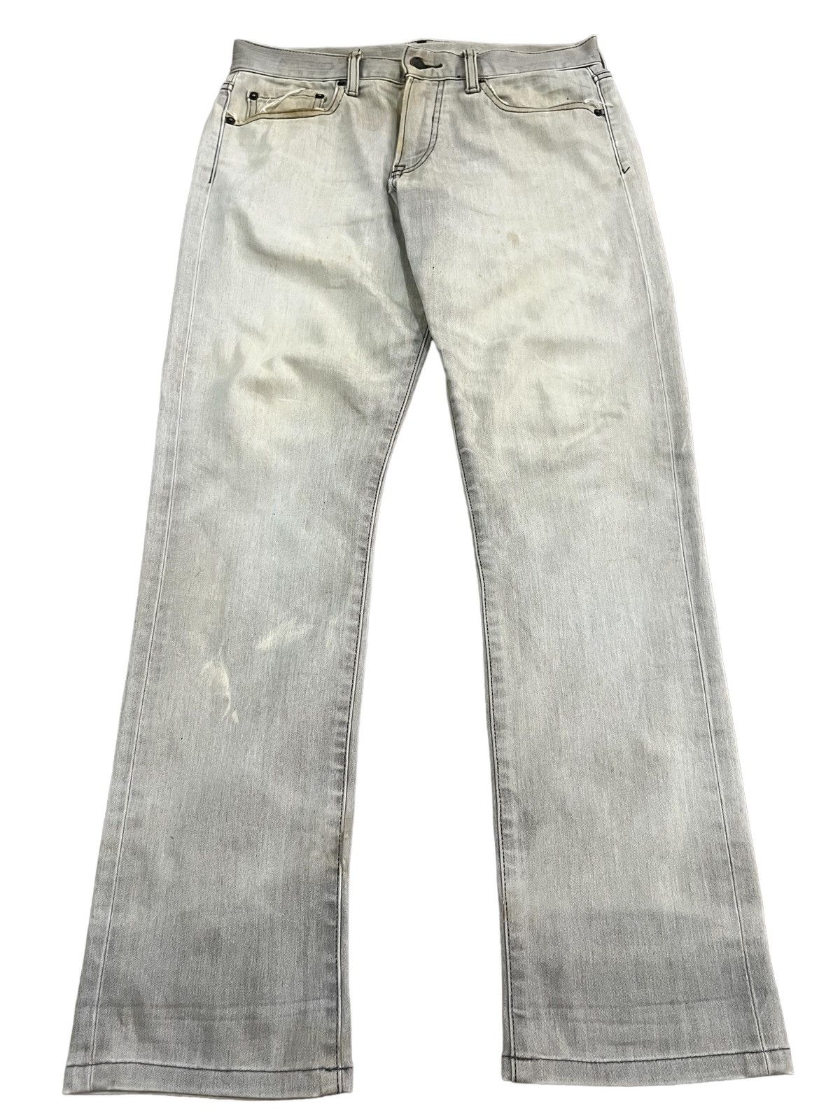 Undercover × Uniqlo Vintage Japanese Brand Uniqlo Classic Grey Straight Cut Jean Size US 31 - 1 Thumbnail