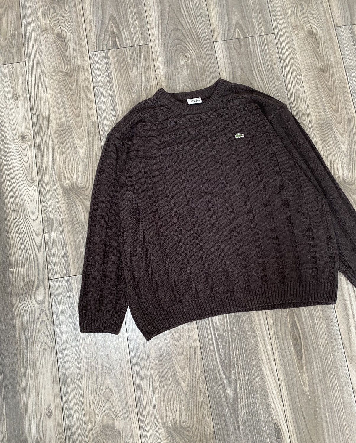Lacoste Vintage Lacoste 90's Knit Brown Sweater Men's Size 8 Size US XXL / EU 58 / 5 - 2 Thumbnail