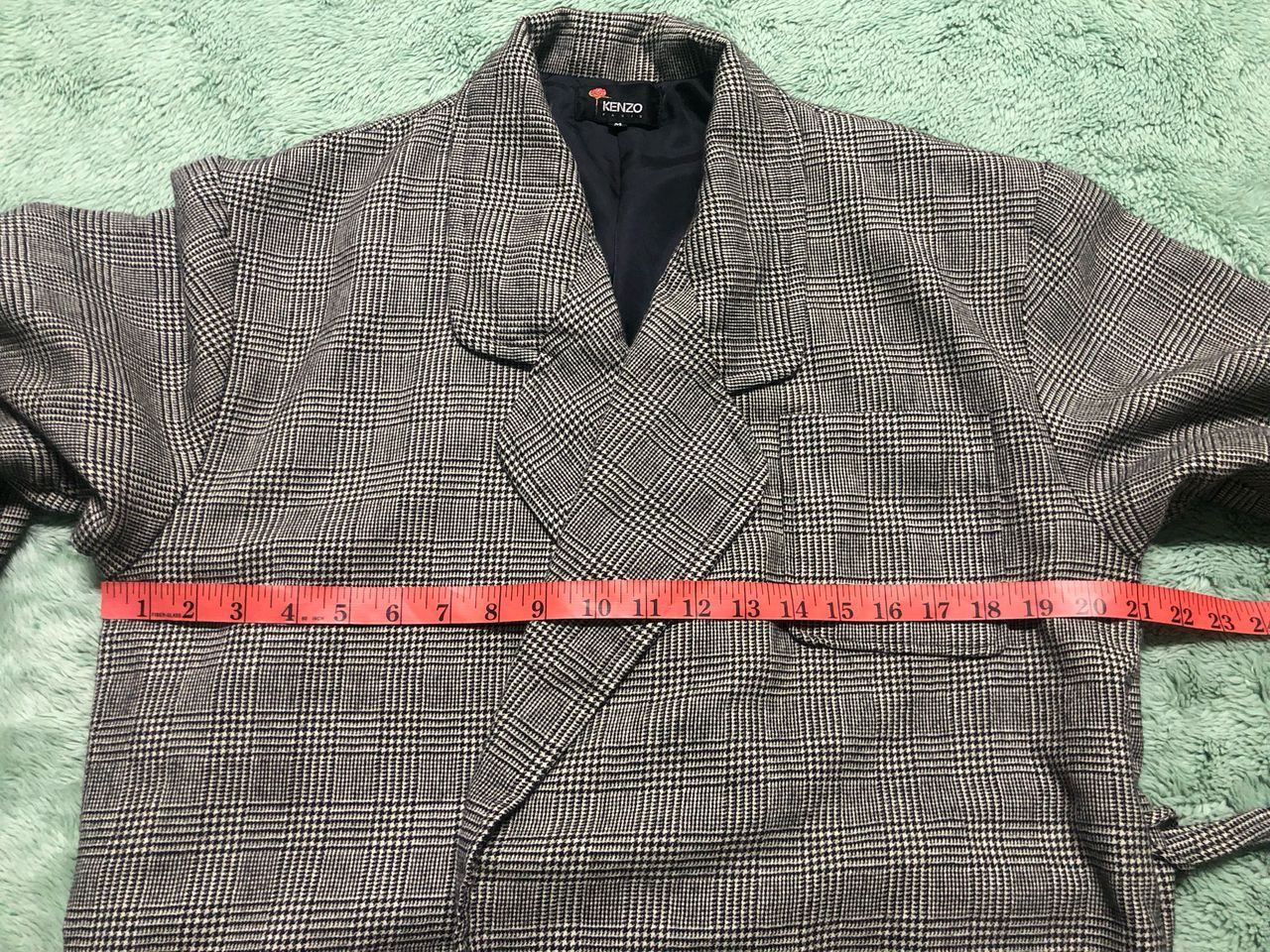 Kenzo VINTAGE KENZO PARIS WOOL ROBE TIE BELTS CHECKED LONG COAT Size US M / EU 48-50 / 2 - 19 Thumbnail