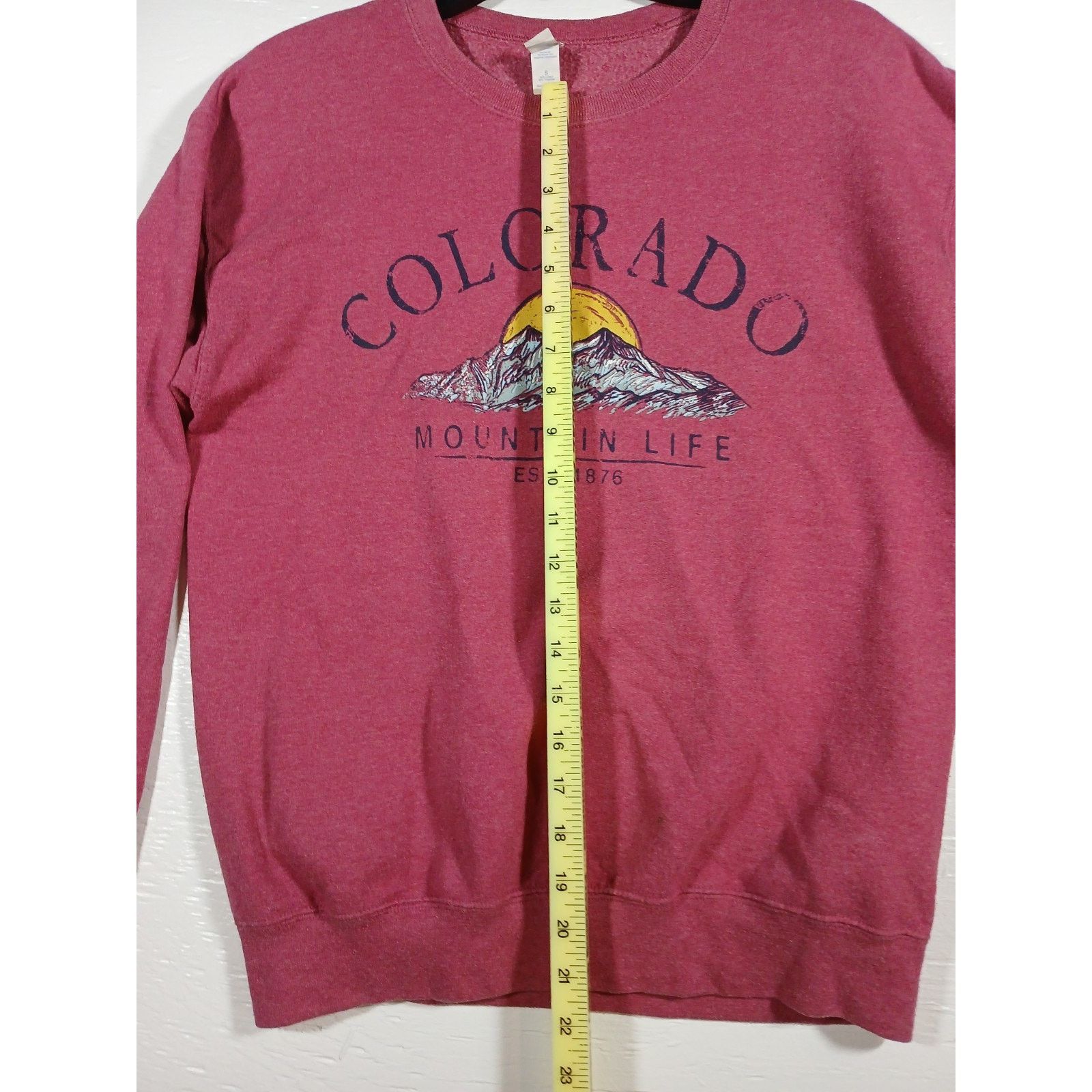 Jerzees Jerzees (Small) Red Colorado Printed Pull Over Sweater Size S / US 4 / IT 40 - 6 Thumbnail