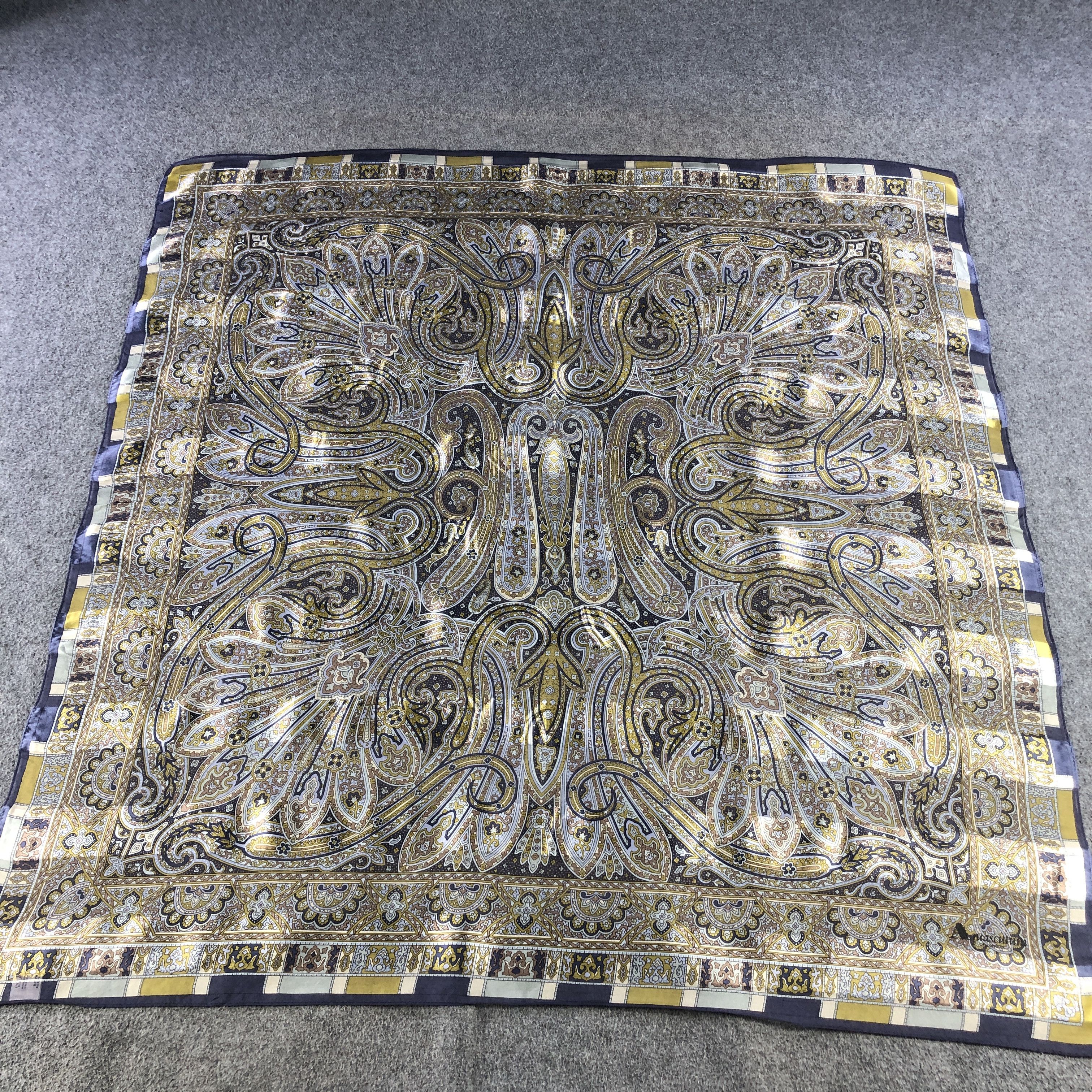 Aquascutum Aquascutum Paisley Silk Scarf M1194 Size ONE SIZE - 2 Thumbnail