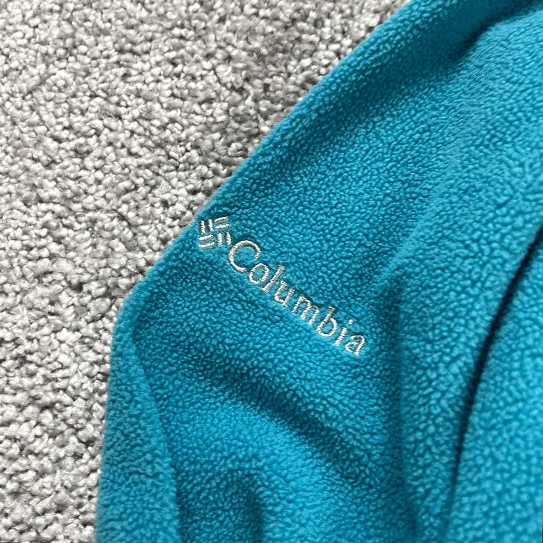 Vintage Columbia Jacket Women Large Light Blue 1/4 Zip High Neck Fleece Outdoor Pullover Size L / US 10 / IT 46 - 3 Thumbnail