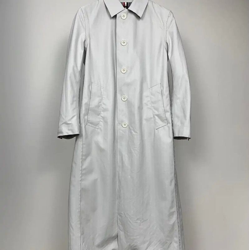 Thom Browne Thom Browne White Women's Trench Coat 0089 Size S / US 4 / IT 40 - 1 Thumbnail
