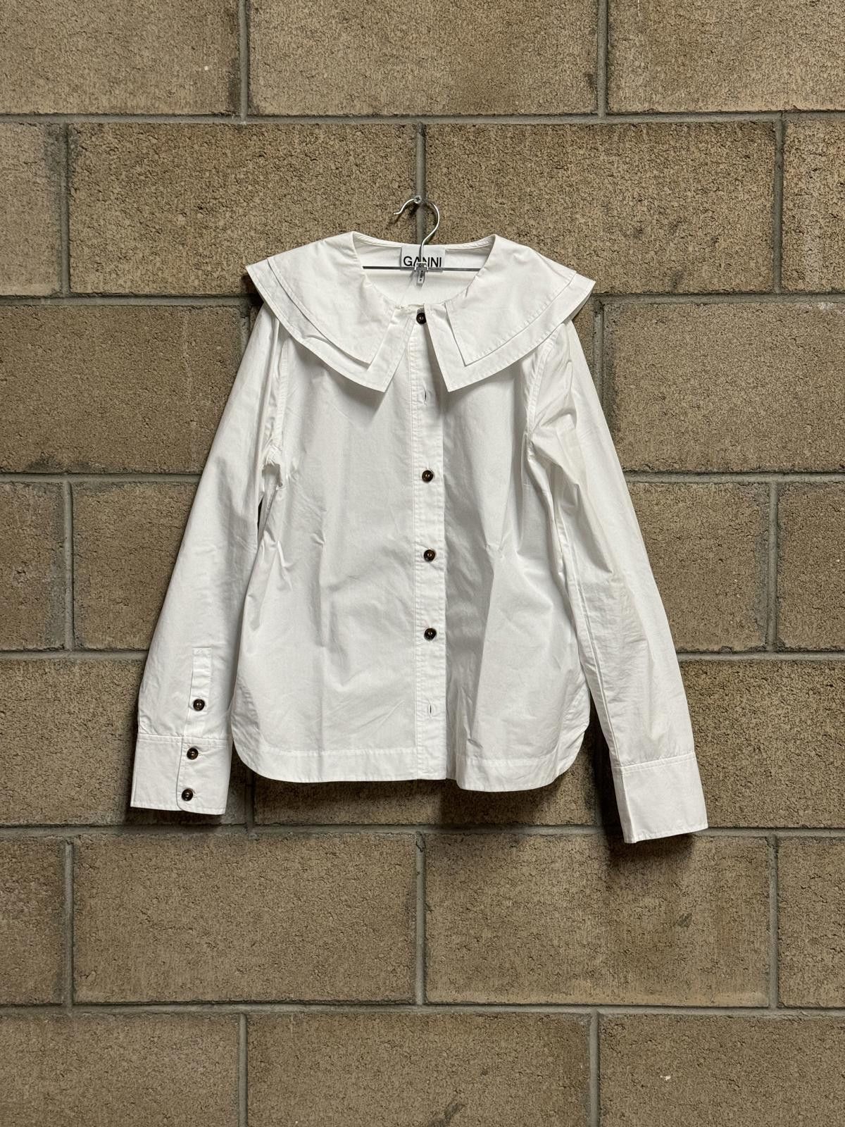 Ganni - White Button Up Size 36 Euro