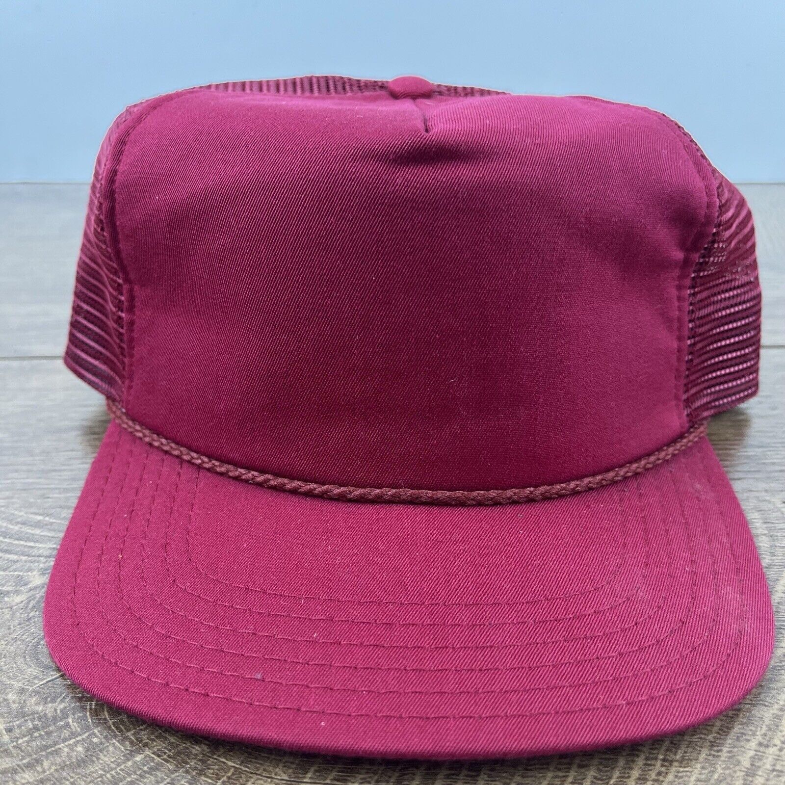 Other Maroon Hat Red Cap Hat Trucker Adjustable Hat Red Adult Hat Size ONE SIZE - 5 Thumbnail