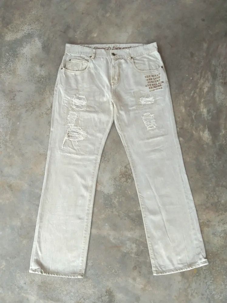 Japanese Brand Vintage Japanese Beach Sound Grey Mini Boot Cut Jeans 36x31 Size US 36 / EU 52 - 1 Thumbnail