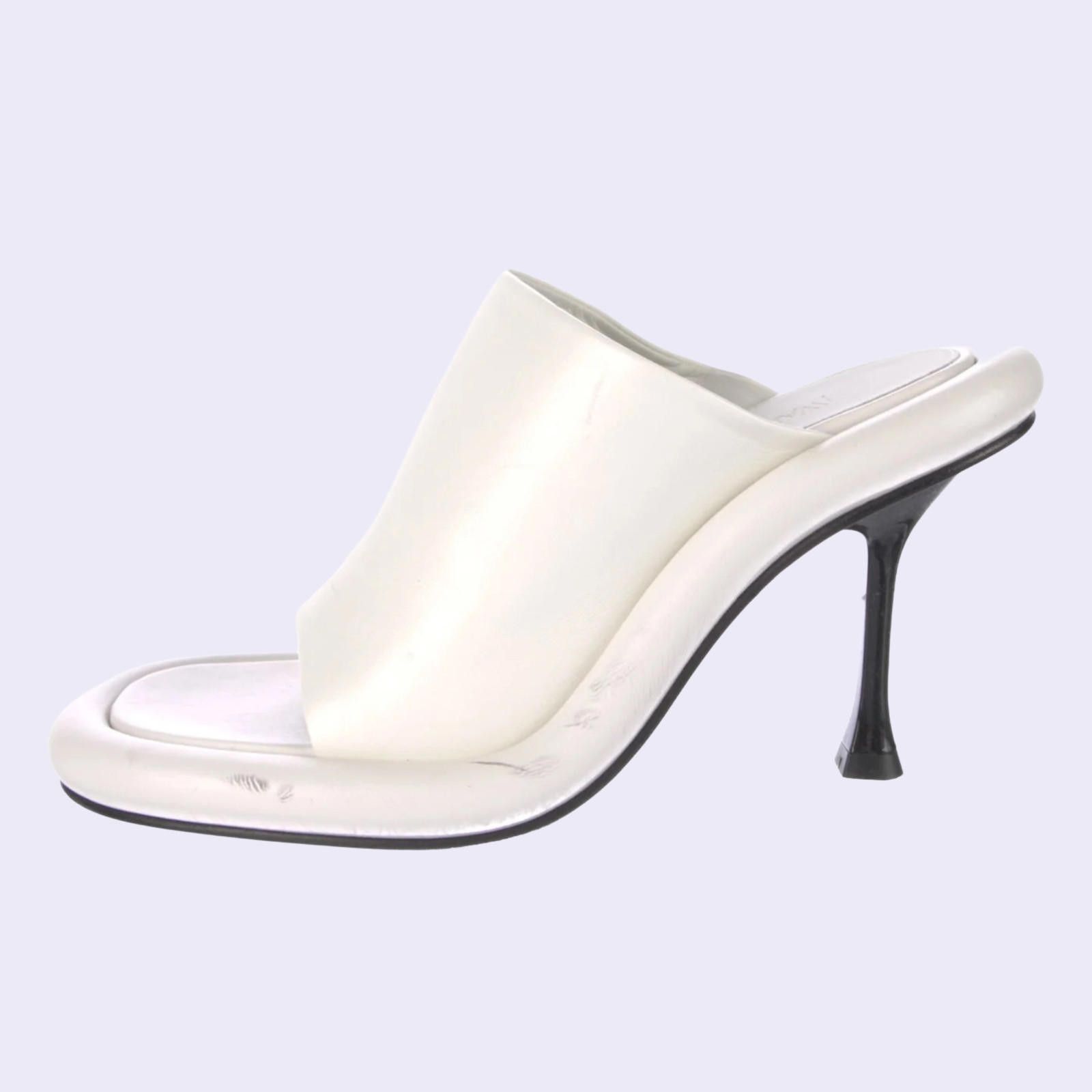 JW Anderson JW Anderson Bumper Tube Heels Puff Gara White Leather Mule Size US 8 / IT 38 - 3 Thumbnail