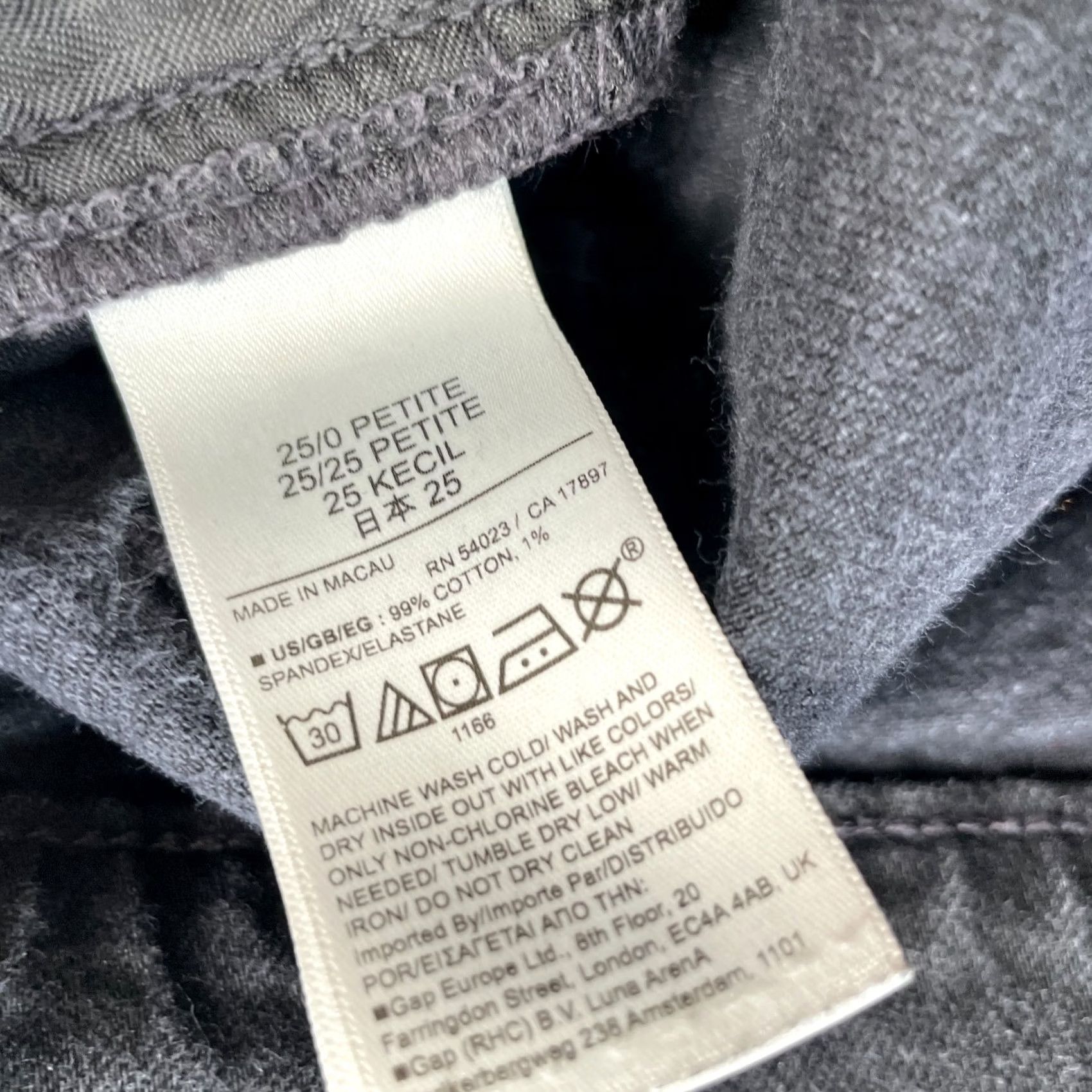 Gap Gap Jeans Womens 25 Black Cheeky Straight Leg High Rise Denim Cotton Stretch Jeans 1969 City Preppy 5-Pocket Regular Womens Size 42" / US 20 - 4 Thumbnail