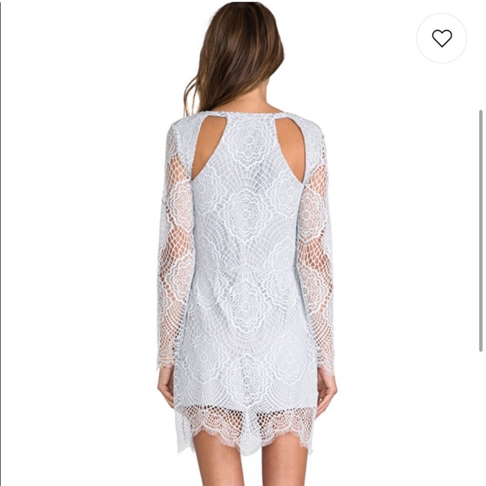For Love & Lemons For Love & Lemons Emorie Cutout Dress - Size XS - White Lace Size XS / US 0-2 / IT 36-38 - 4 Thumbnail