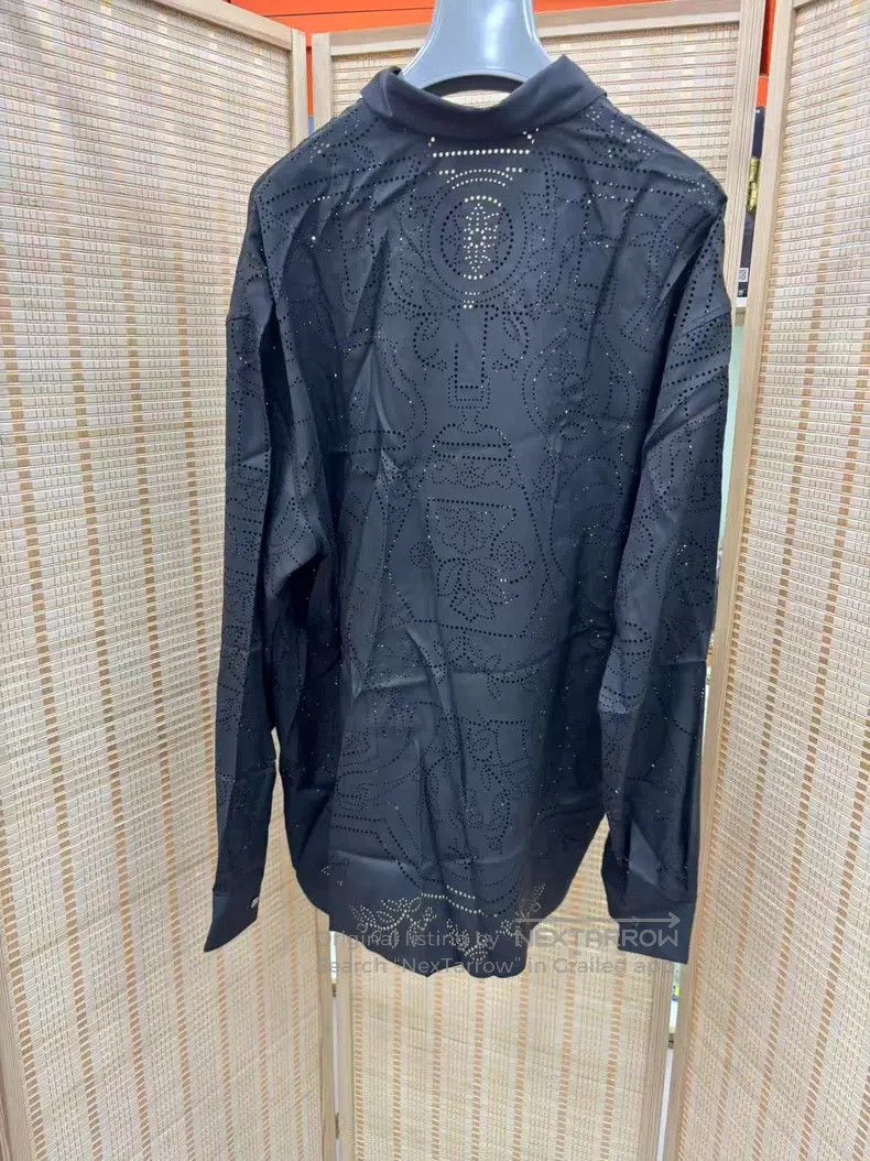 Hermes Hermes Black Long Sleeve Hollow Out Shirt Size XS / US 0-2 / IT 36-38 - 2 Thumbnail