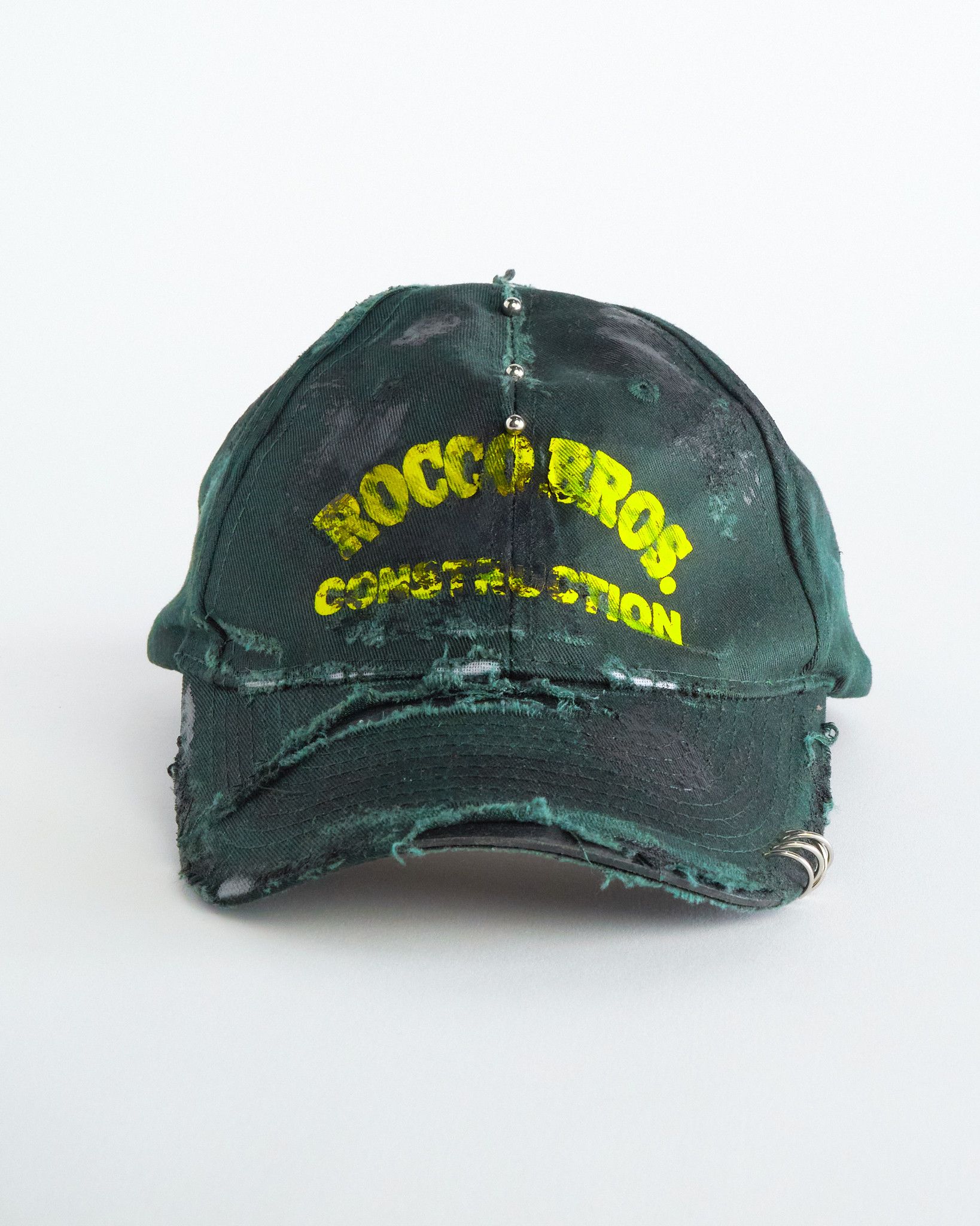 Vintage ASTROBOI* 'Rocco Bros' Green Pierced Construction Hat Size ONE SIZE - 1 Thumbnail