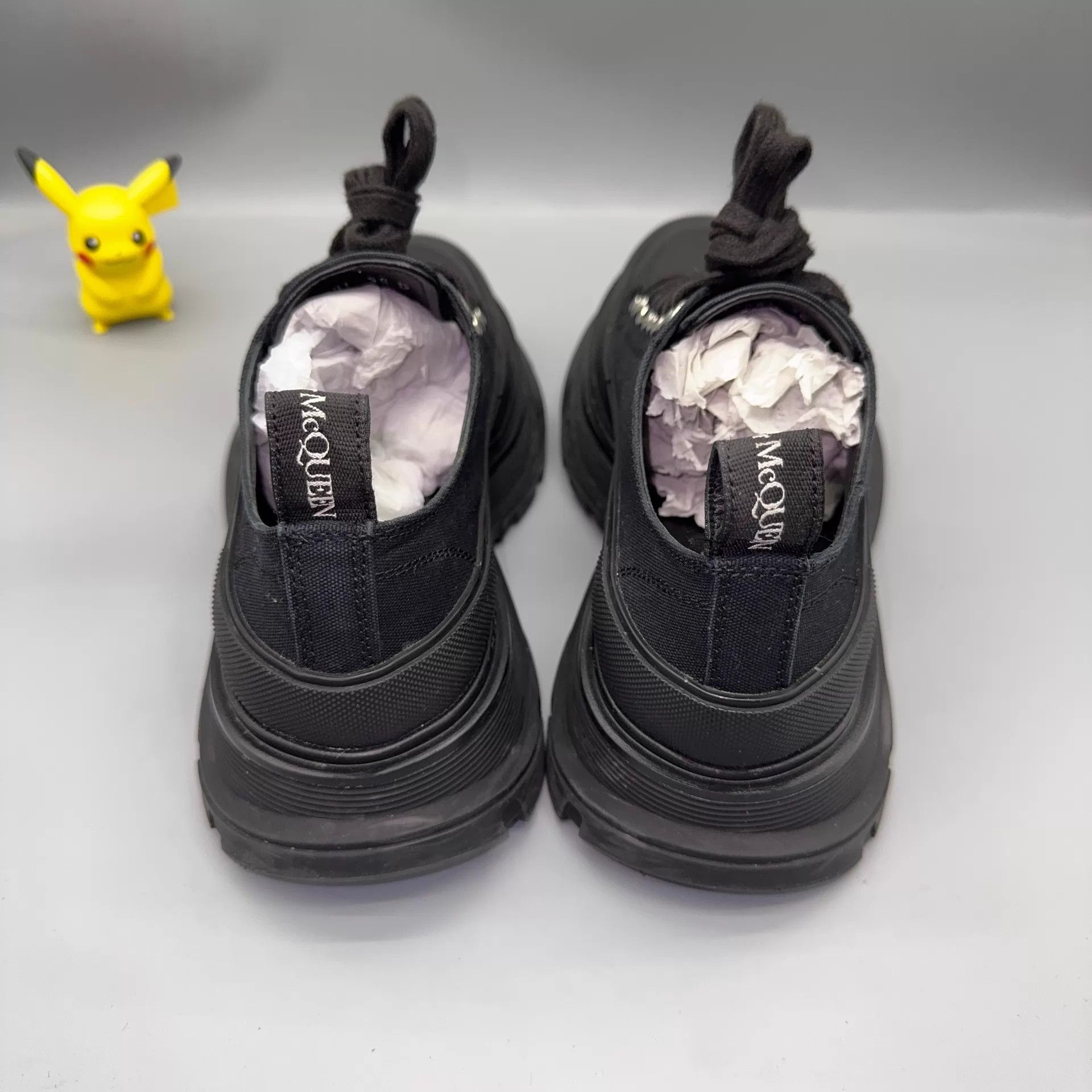 Alexander McQueen Alexander McQueen Tread Slick Printed Black Shoes Size US 5.5 / IT 35.5 - 3 Thumbnail