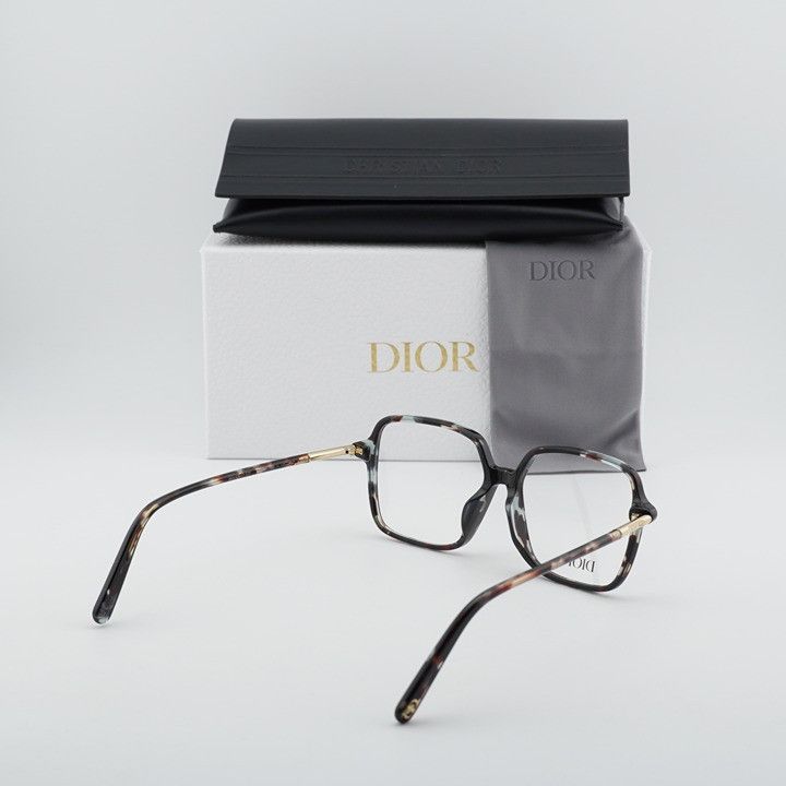Dior DIOR MINI CD O S2F 2800 Eyeglasses Havana 53mm Square Frame Size ONE SIZE - 10 Thumbnail