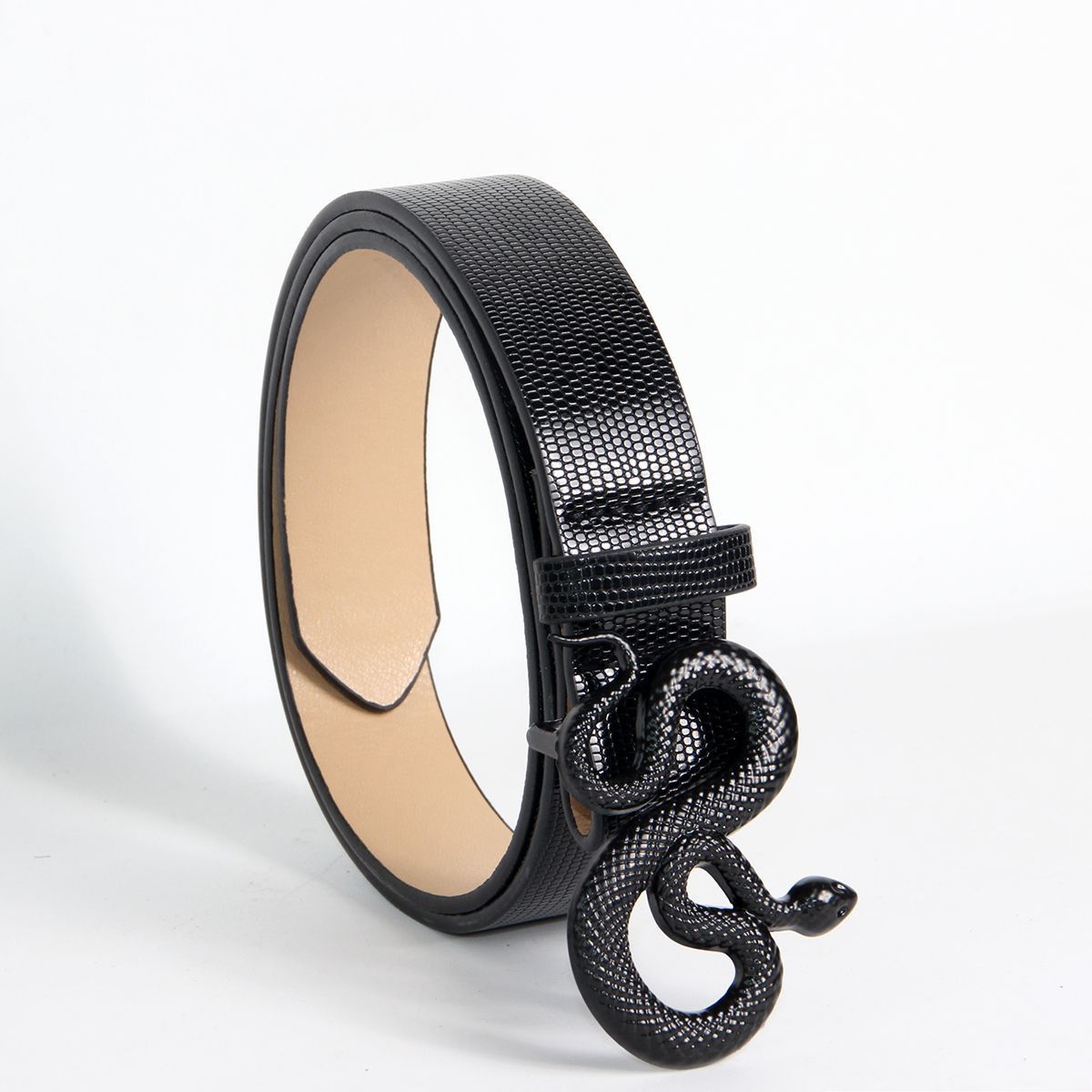 Designer Snake Vintage Belt Riveted Belts Menswear Accessories Size ONE SIZE - 1 Thumbnail