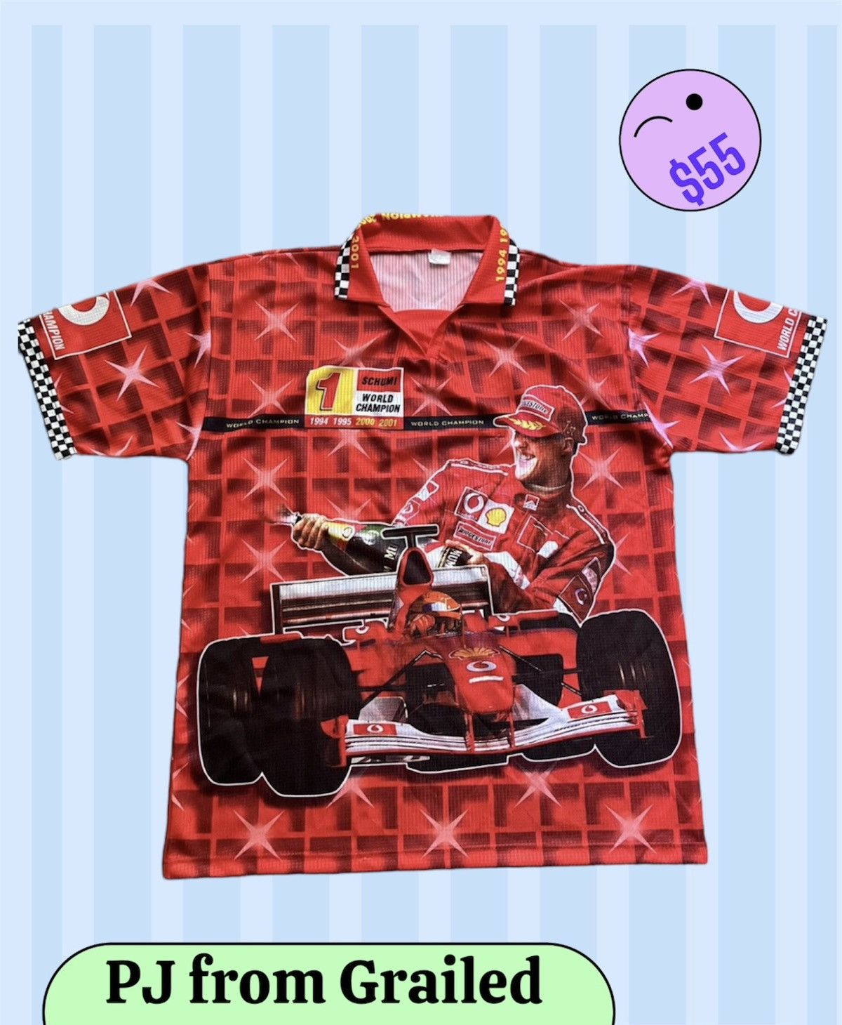 Ferrari × Vintage vintage Ferrari x Michael Schumacher 🇮🇹 fan shirt Size US XL / EU 56 / 4 - 1 Thumbnail