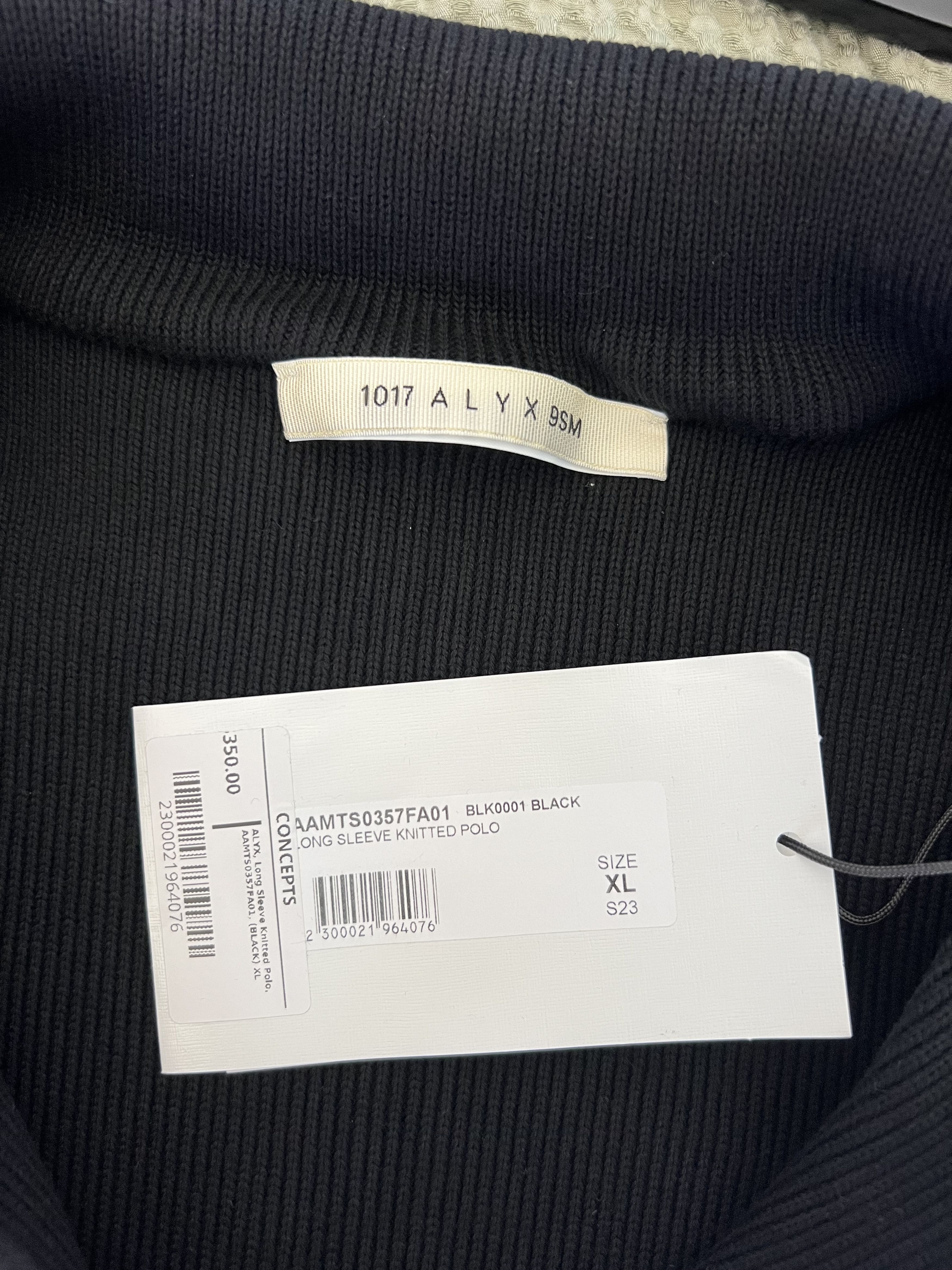 1017 ALYX 9SM 1017 Alyx 9SM Long Sleeve Knitted Polo in Black Size US XL / EU 56 / 4 - 7 Thumbnail
