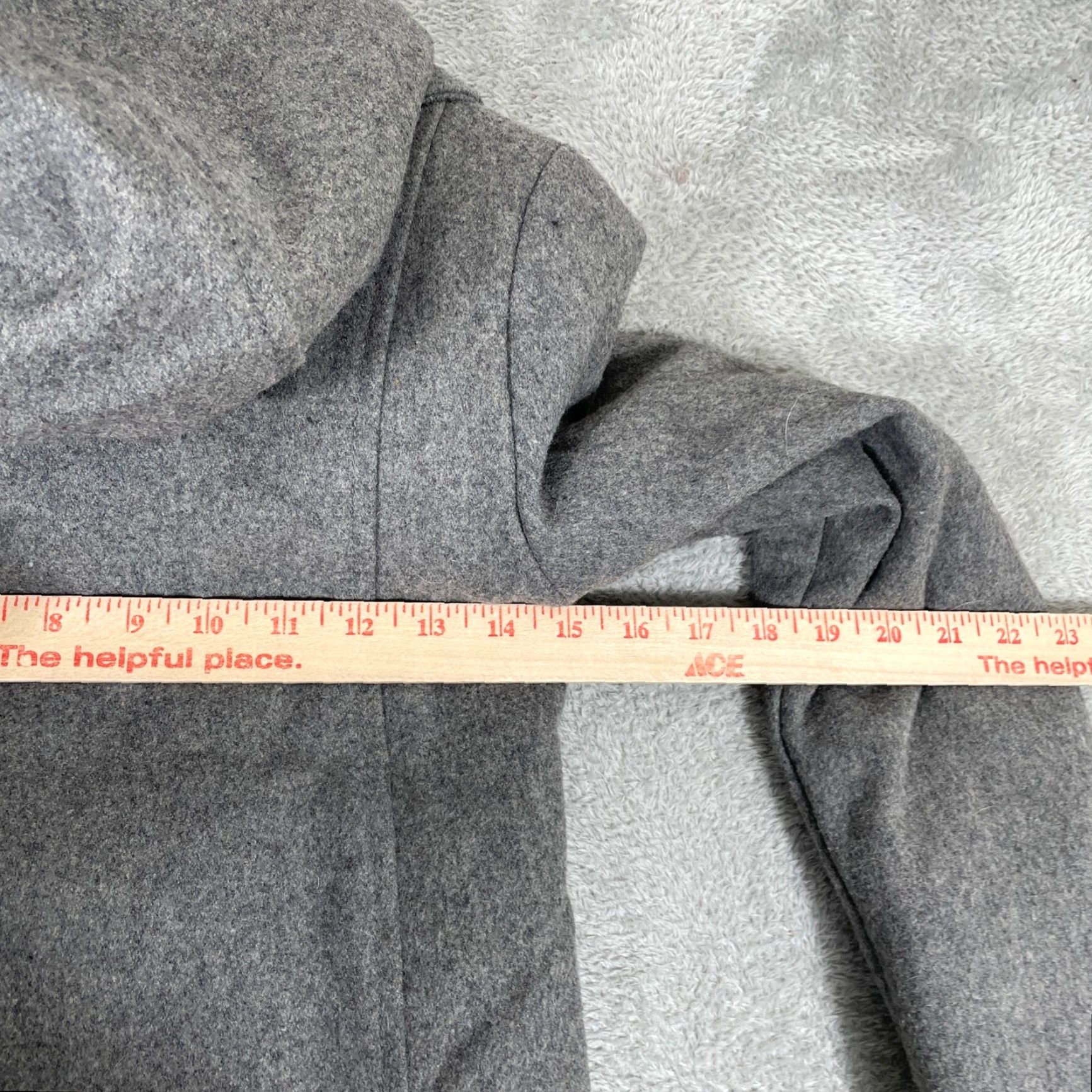 Old Navy Old Navy Wool Peacoat Womens Large Grey Hooded Double Breasted Winter Jacket Y2K Size L / US 10 / IT 46 - 7 Thumbnail