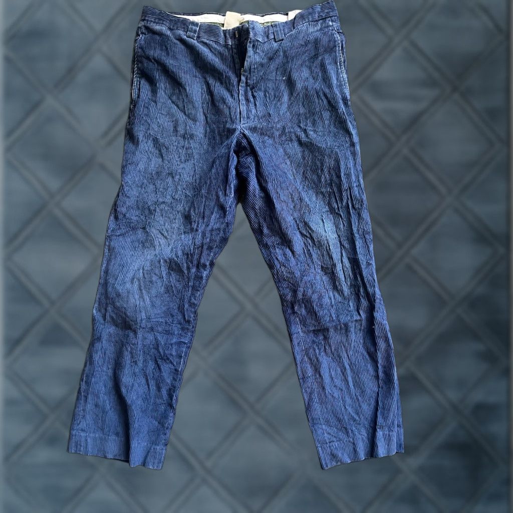 Vintage VINTAGE LL Bean Corduroy Pants Mens 32x29 Blue Chino Straight Leg 90s Size US 32 / EU 48 - 1 Thumbnail