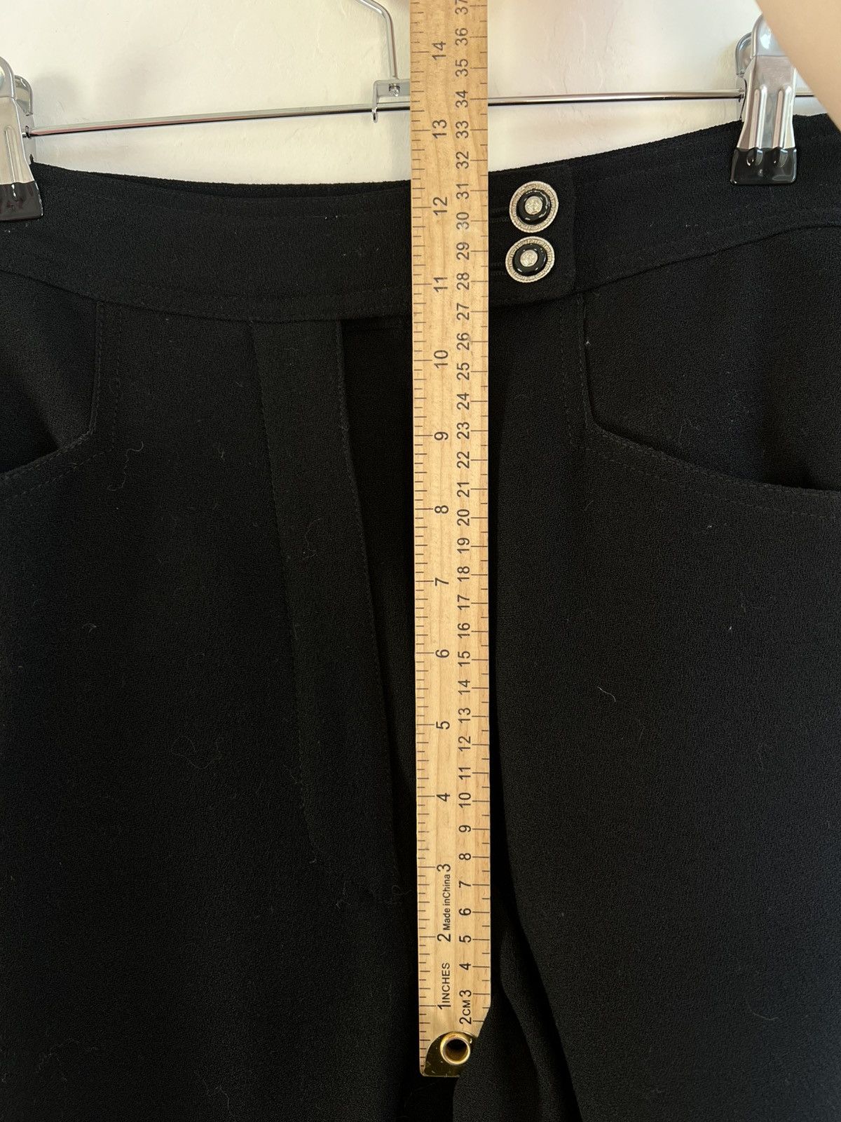 Versace Vintage Gianni Versace Wool Trousers Logo Button Detail Size 28" / US 6 / IT 42 - 5 Thumbnail