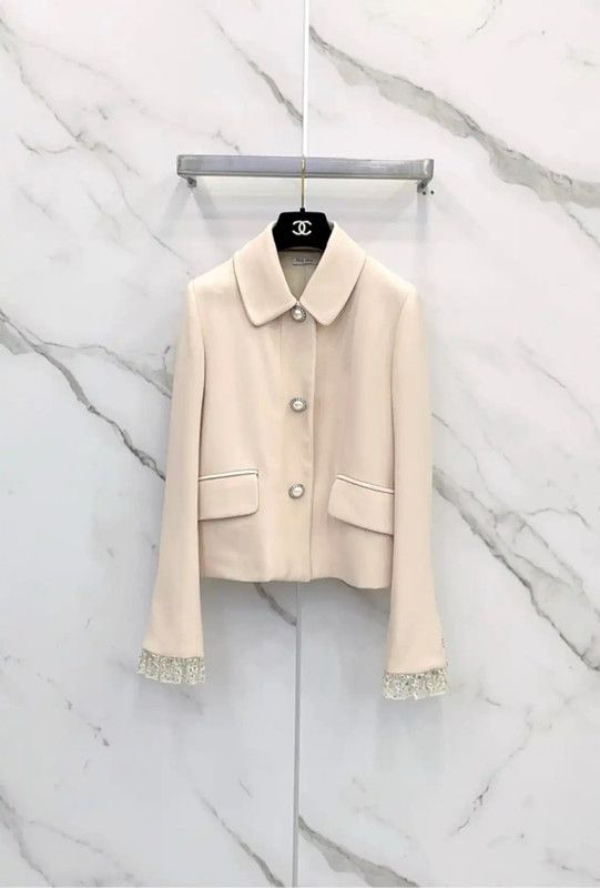 Miu Miu Miu Miu Pink Cotton Blend Women's Jacket 0089 Size S / US 4 / IT 40 - 1 Thumbnail