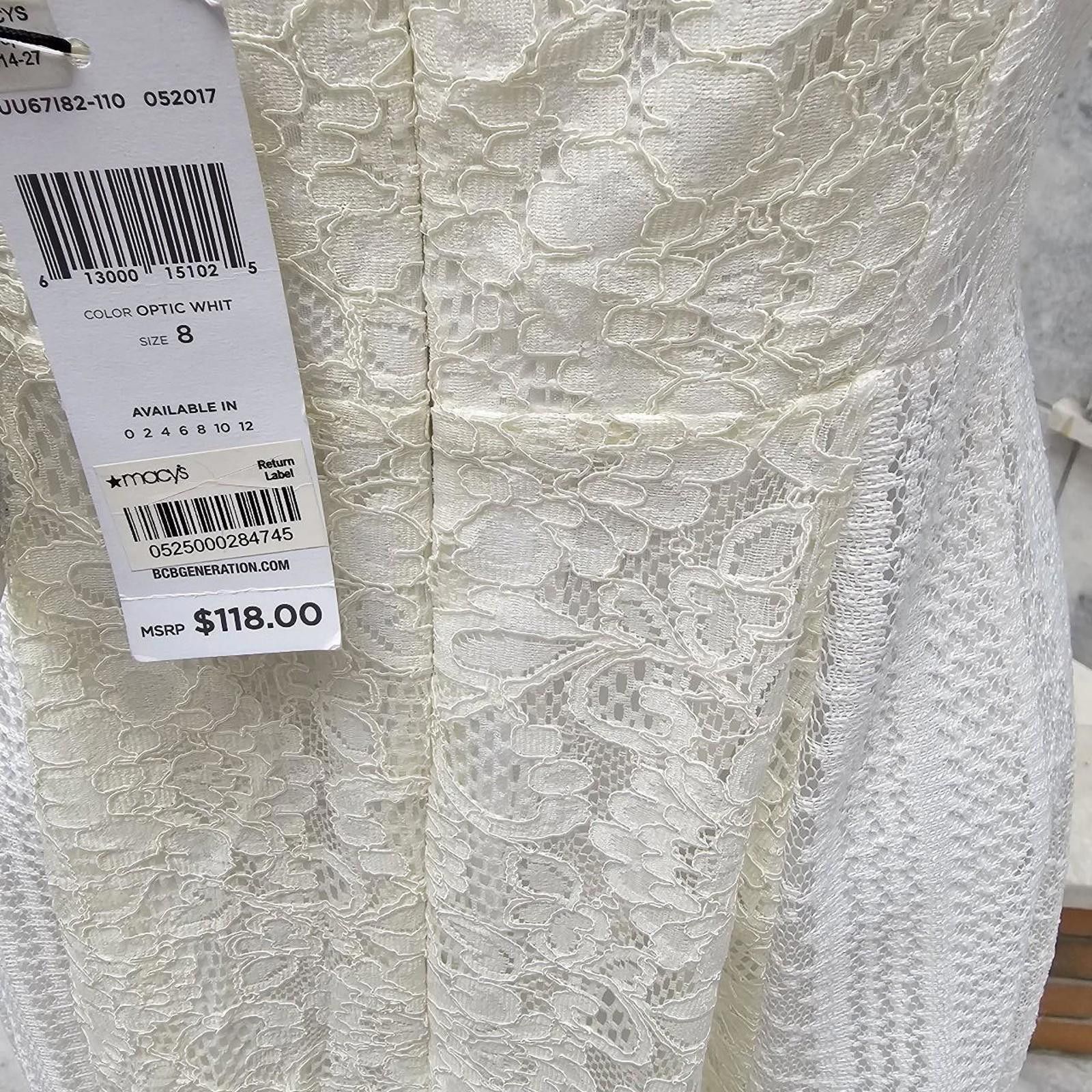 BCBGeneration BCBGeneration Women's White and Cream Ivory Dress Size M / US 6-8 / IT 42-44 - 8 Thumbnail
