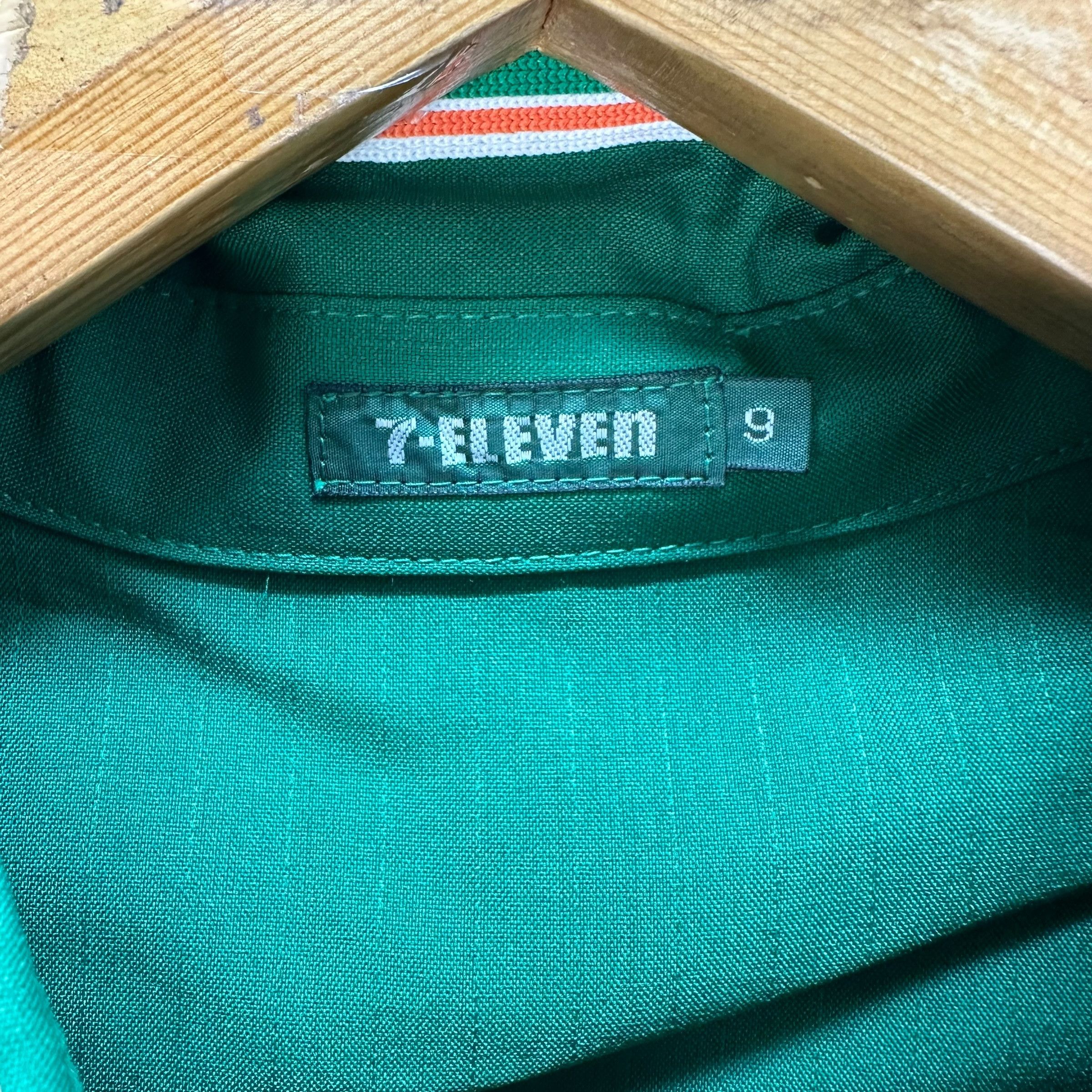 Japanese Brand 7 ELEVEN GREEN LONG SLEEVE UNIFORM WORK JACKET #9014-48 Size US S / EU 44-46 / 1 - 8 Thumbnail