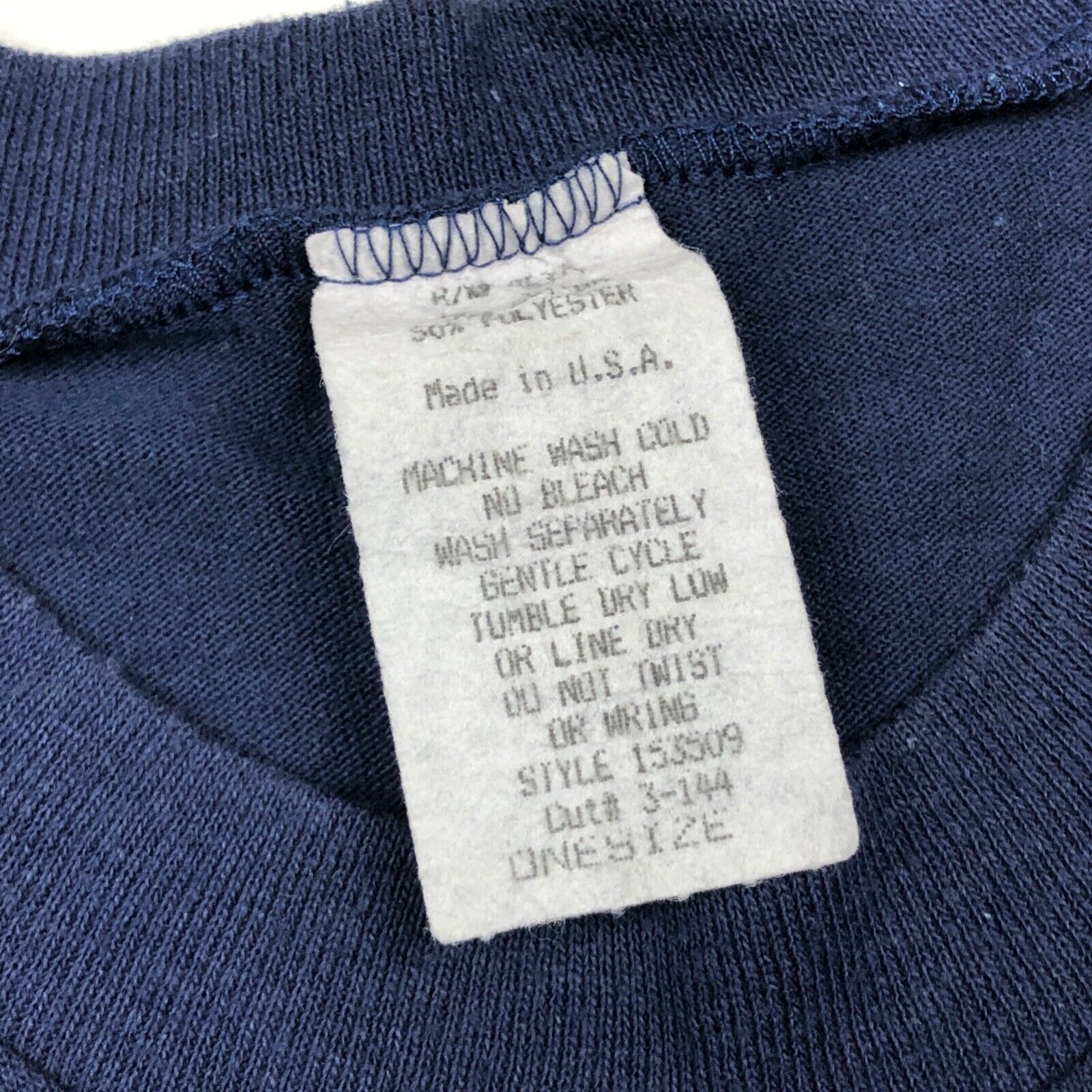 Vintage Vintage 90s Flowers Garden Navy Blue Tee T Shirt Large L Size US L / EU 52-54 / 3 - 3 Thumbnail