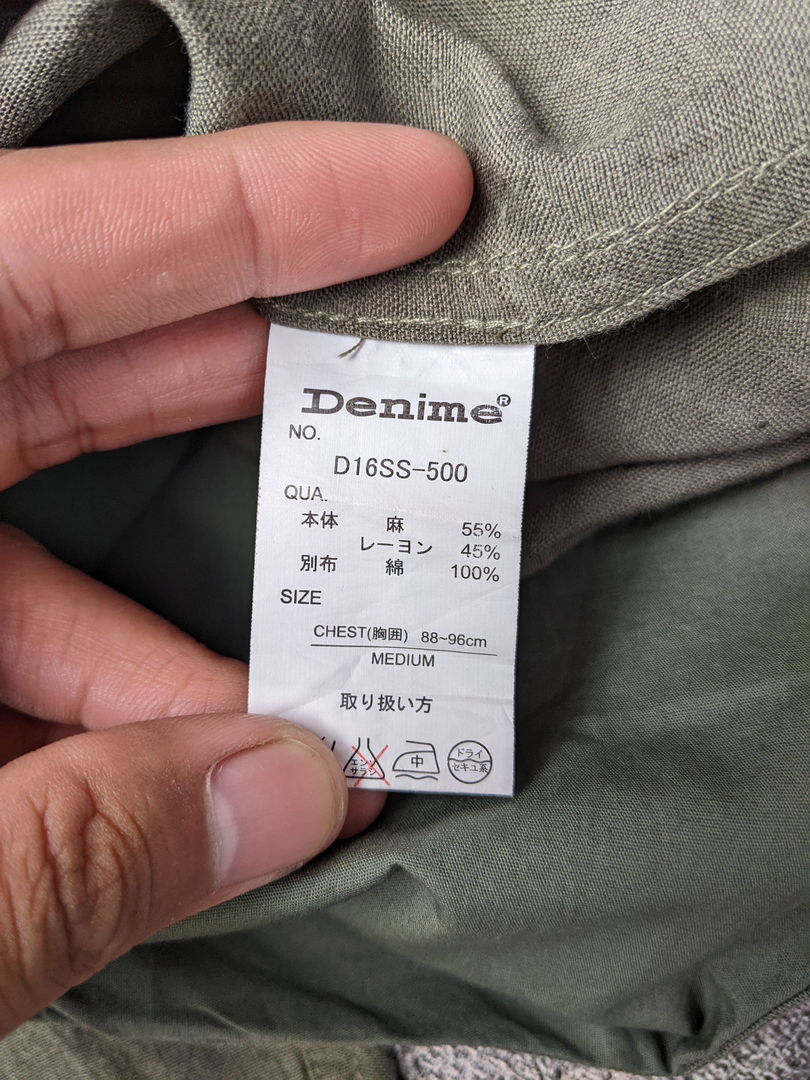 Denime Olive Green Multi Fabric Shirt Size US M / EU 48-50 / 2 - 3 Thumbnail
