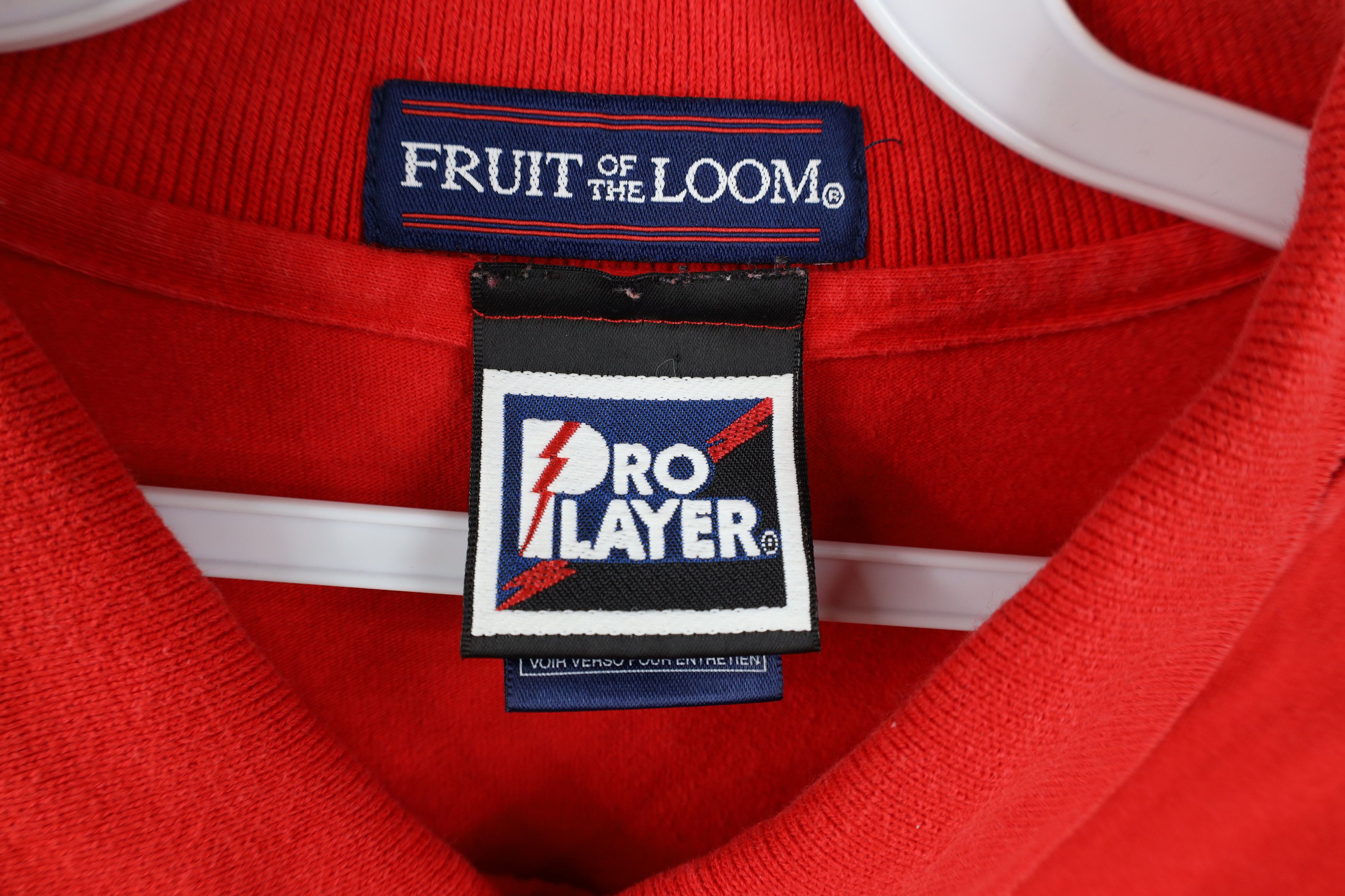 Vintage Vintage 90s Heavyweight Red Wings Hockey Long Sleeve Polo Size US XL / EU 56 / 4 - 10 Thumbnail