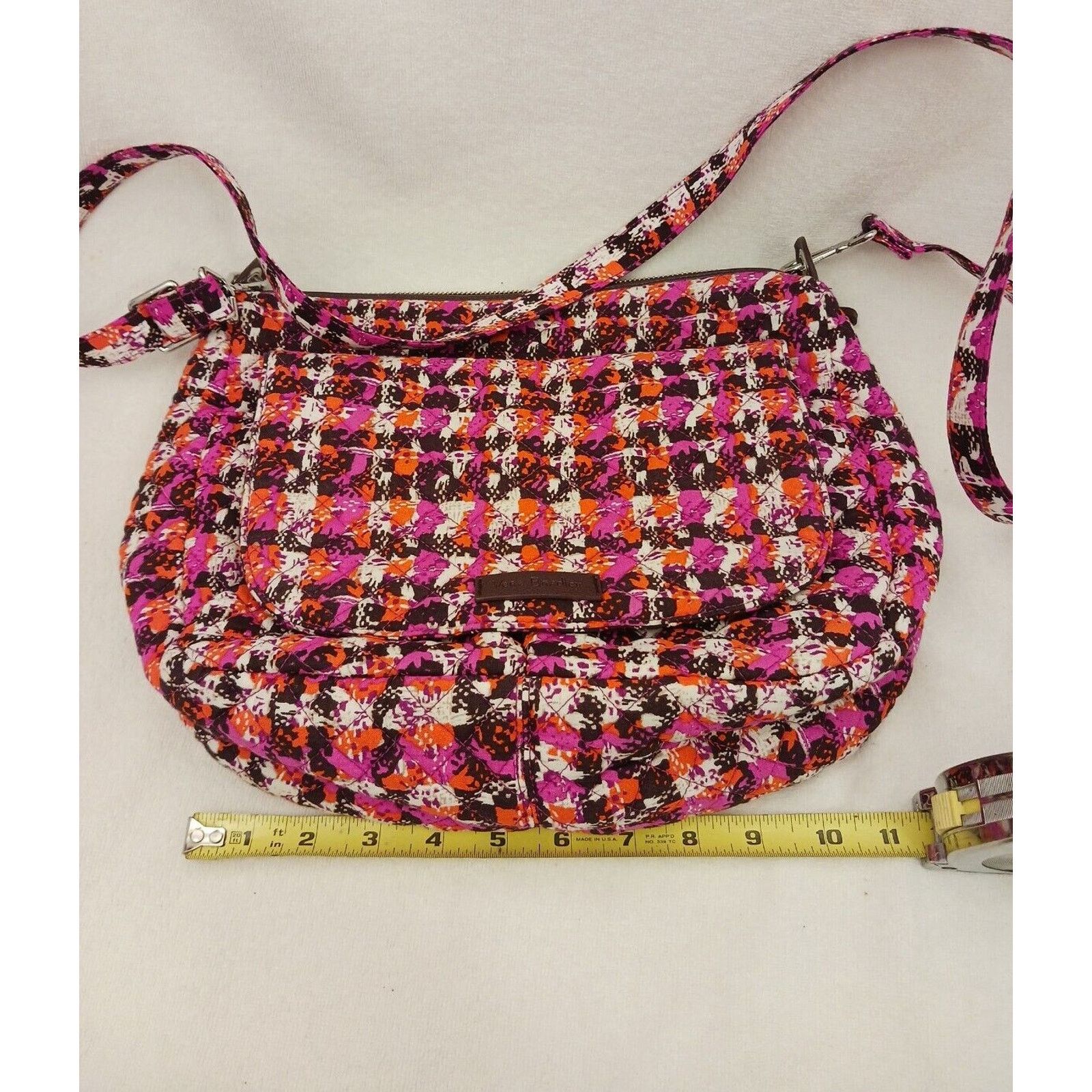 Vera Bradley VERA BRADLEY CROSSBODY Pink Orange Shoulder Bag Houndstooth Size ONE SIZE - 14 Thumbnail