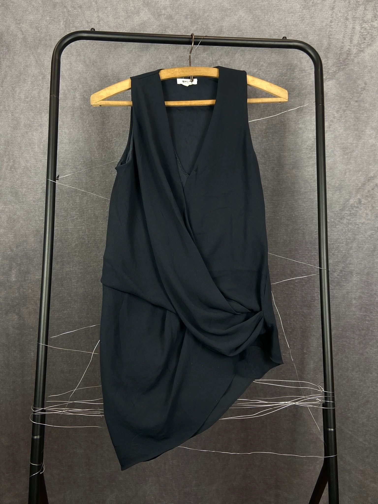 Helmut Lang Helmut Lang Silk Dress Navy Women P XS/S Fit Size S / US 4 / IT 40 - 1 Thumbnail