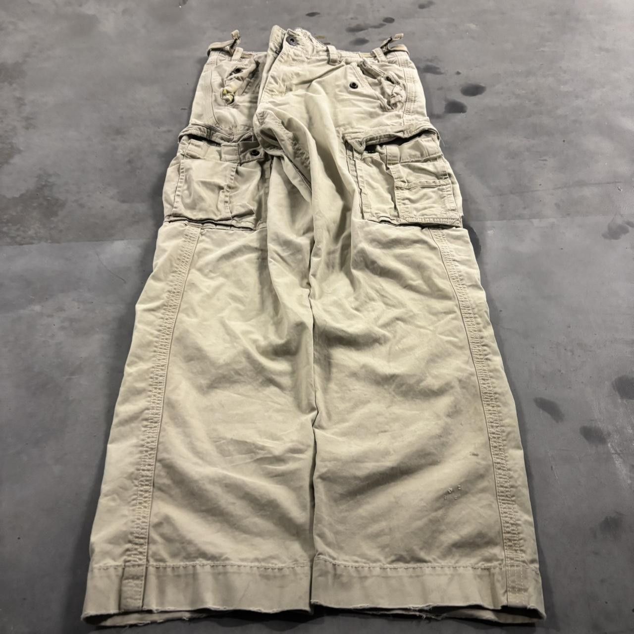 Vintage Crazy Vintage Y2K/2000s Light Cream Streetwear Skater Cargo Pants! 32x30 Size US 32 / EU 48 - 3 Thumbnail