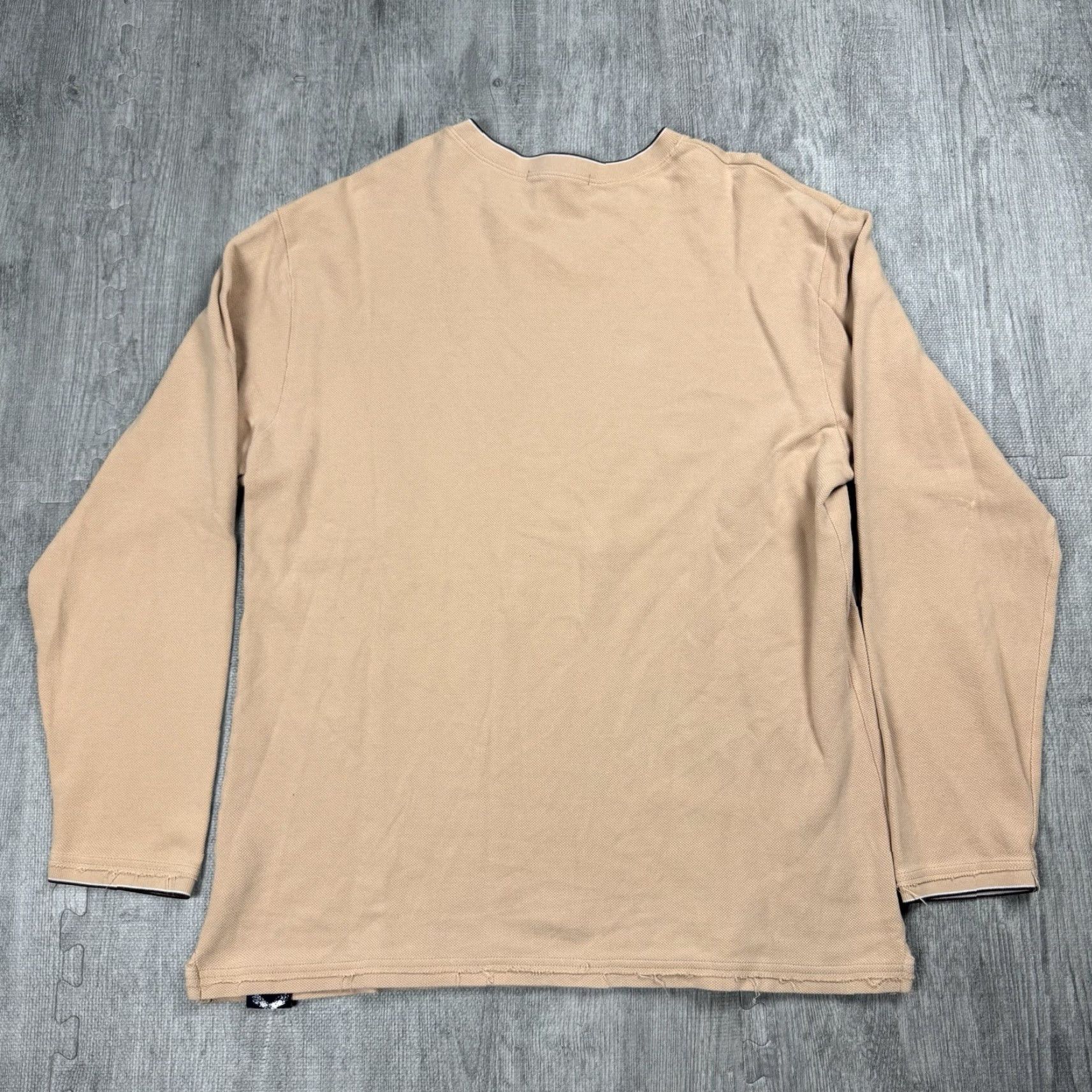 Vintage VINTAGE Girbaud 90s Oversized Crew Neck Knit Sweater 2XL Beige Cotton Mens Size US XXL / EU 58 / 5 - 7 Thumbnail