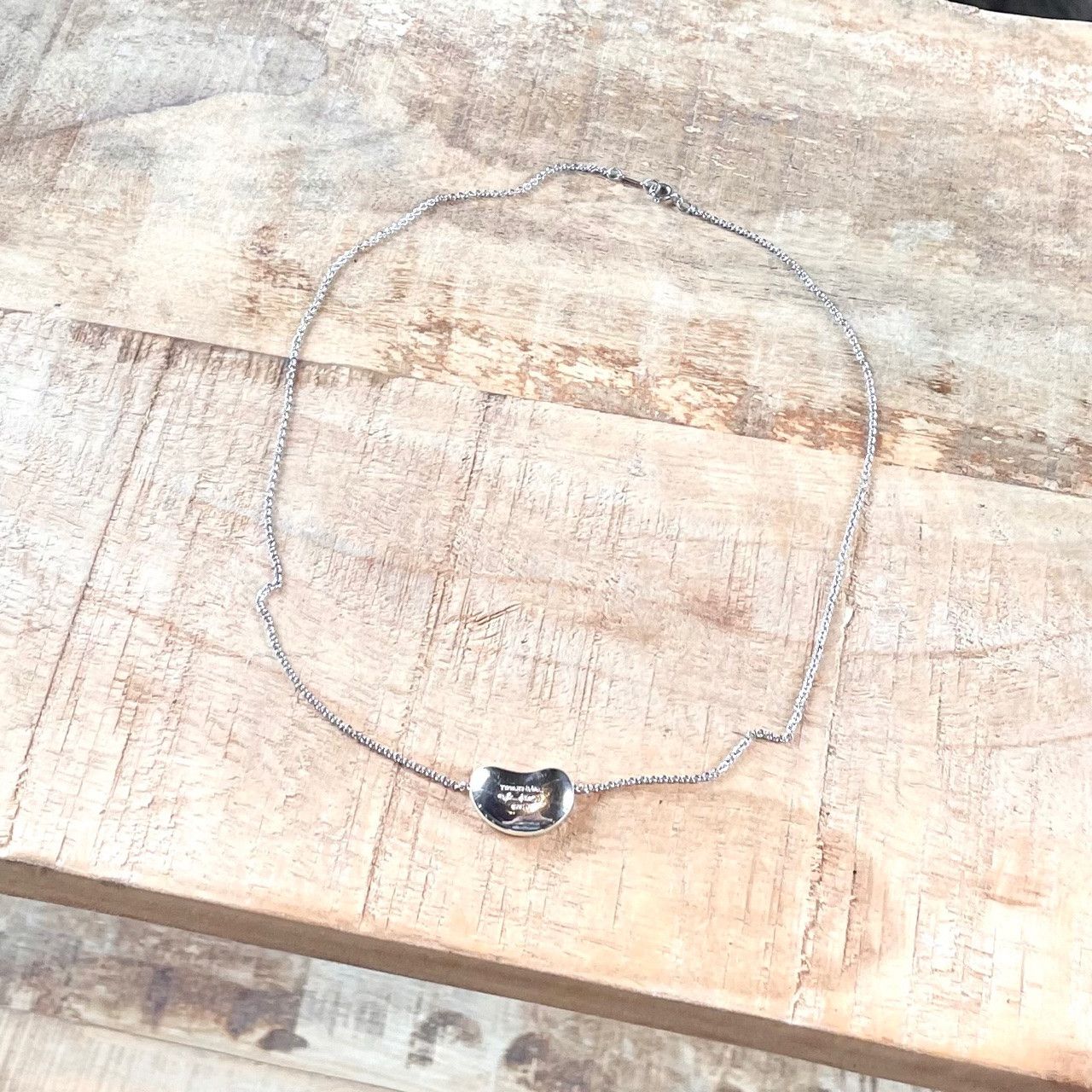 Tiffany & Co. Tiffany & Co Silver Elsa Peretti Large Bean Chain Necklace Size ONE SIZE - 1 Thumbnail