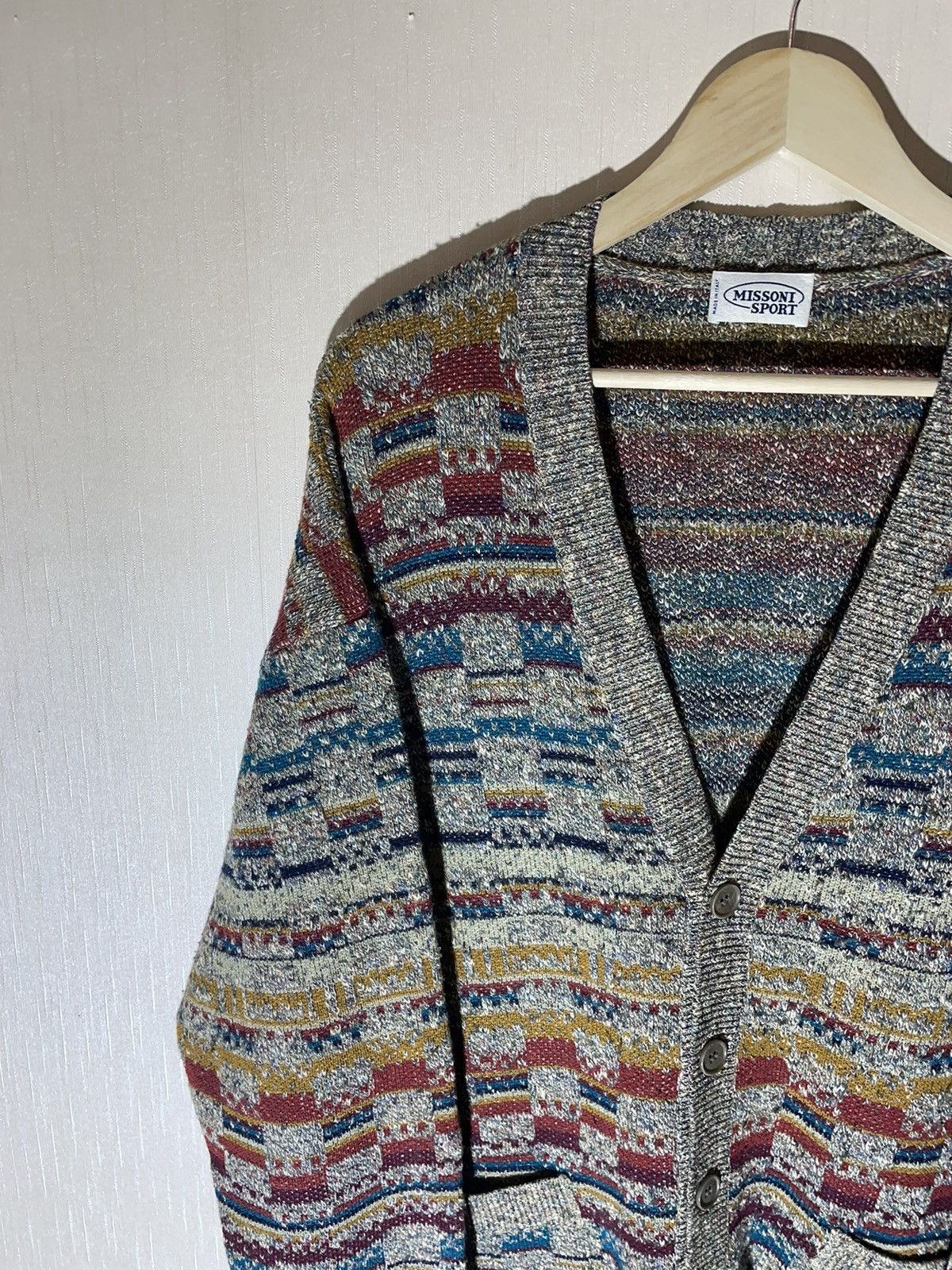 Missoni × Vintage Missoni Sport vintage wool cardigan Size US L / EU 52-54 / 3 - 3 Thumbnail