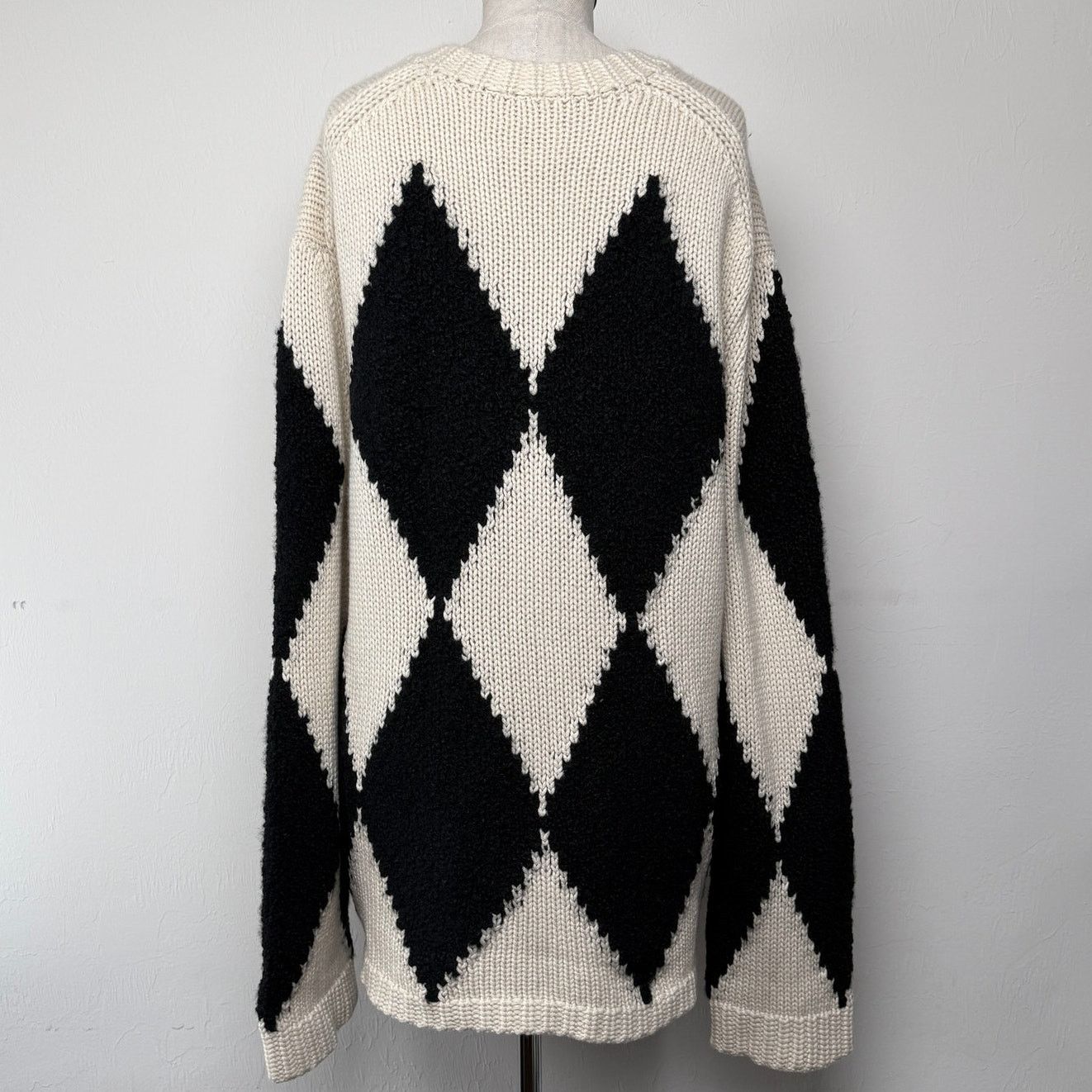 KHAITE Khaite Valerie Argyle Cashmere Sweater Deep V-Neck Oversized Size M / US 6-8 / IT 42-44 - 6 Thumbnail