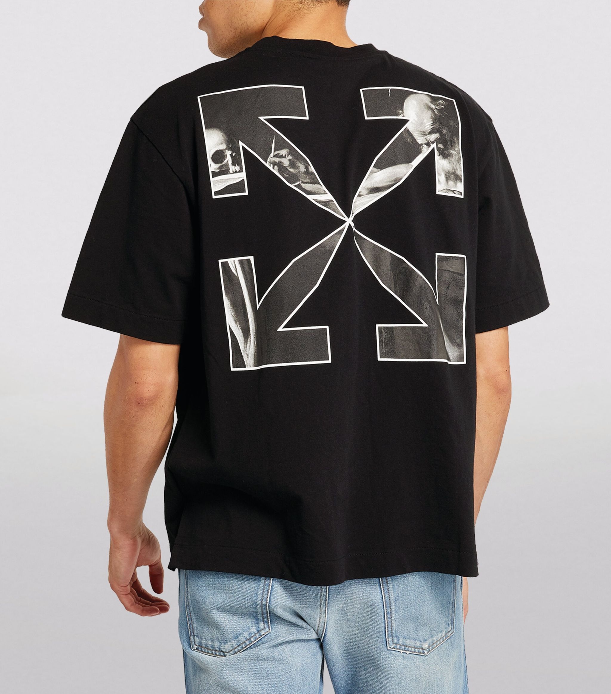 Off-White Black Caravaggio Arrows Oversized Skate T-Shirt Size S / US 4 / IT 40 - 2 Thumbnail