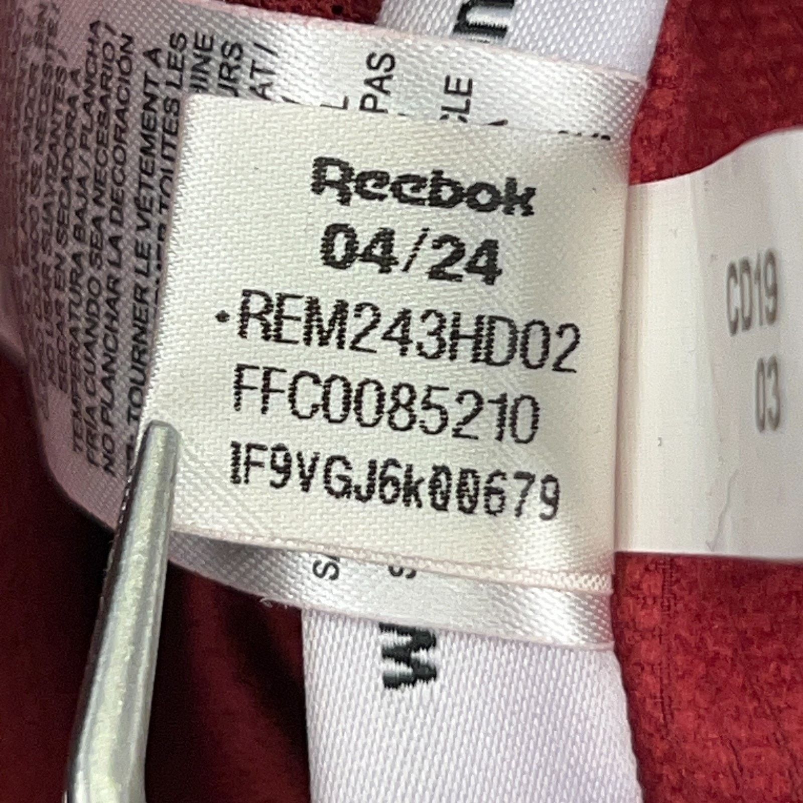 Reebok Reebok Half 1/2 Zip Anorak Hoodie Hooded Jacket Red M Size US M / EU 48-50 / 2 - 6 Thumbnail