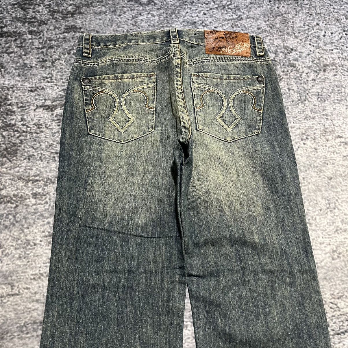 Marc Ecko VINTAGE Y2K MARC ECKO BOOTCUT GRUNGE EMBROIDERED JEANS 34x32 Size US 34 / EU 50 - 3 Thumbnail