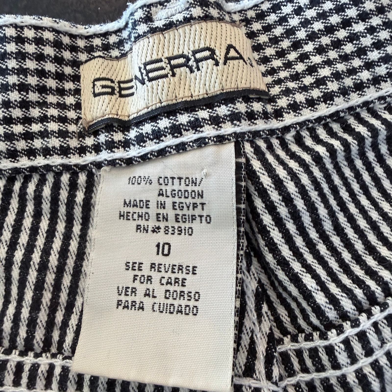 Generra Generra Vintage Checkered High-Rise Denim Shorts Size 32" / US 10 / IT 46 - 4 Thumbnail