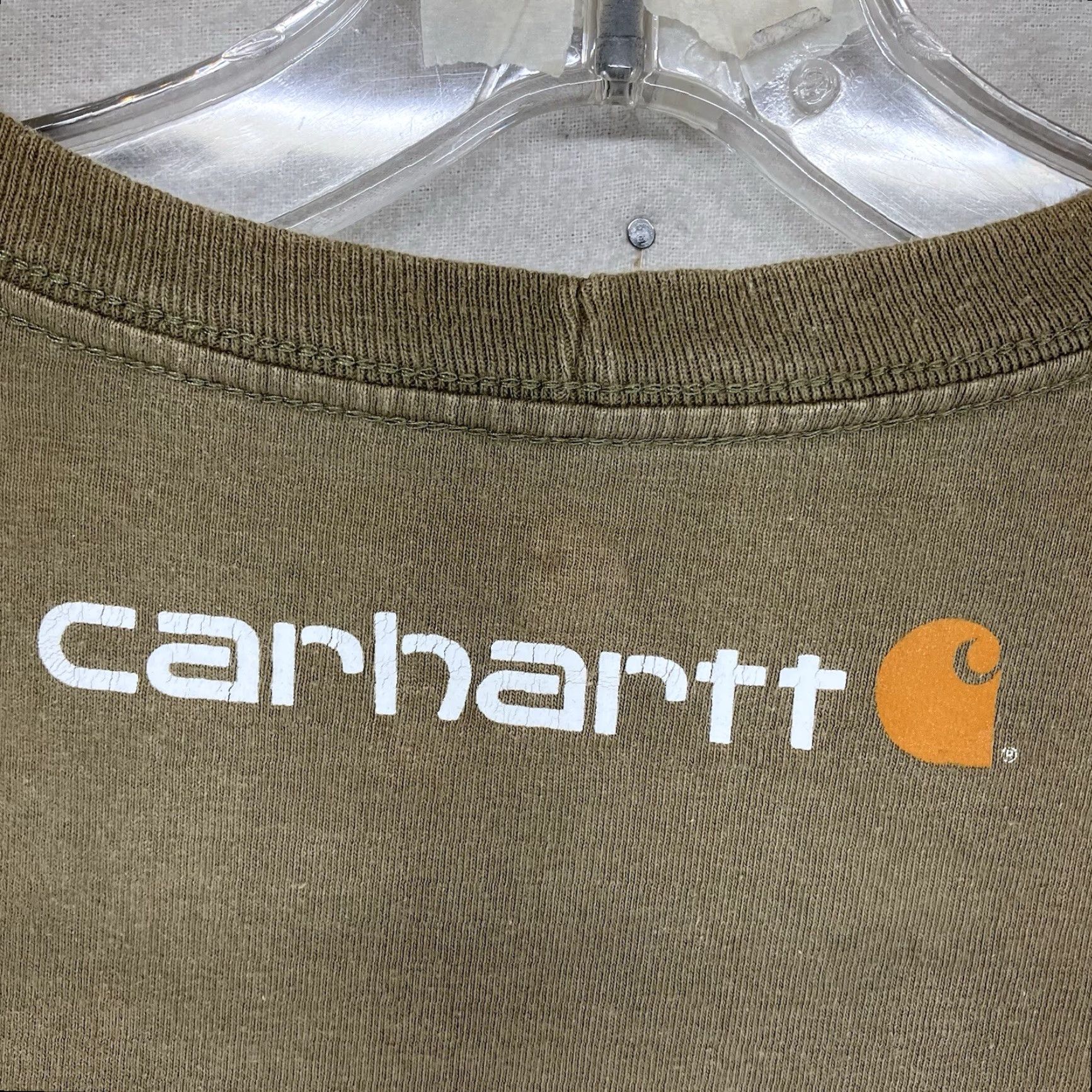 Carhartt Carhartt Mens Front Graphic T Shirt Large Army Green Crew Neck Original Fit Size US L / EU 52-54 / 3 - 4 Thumbnail