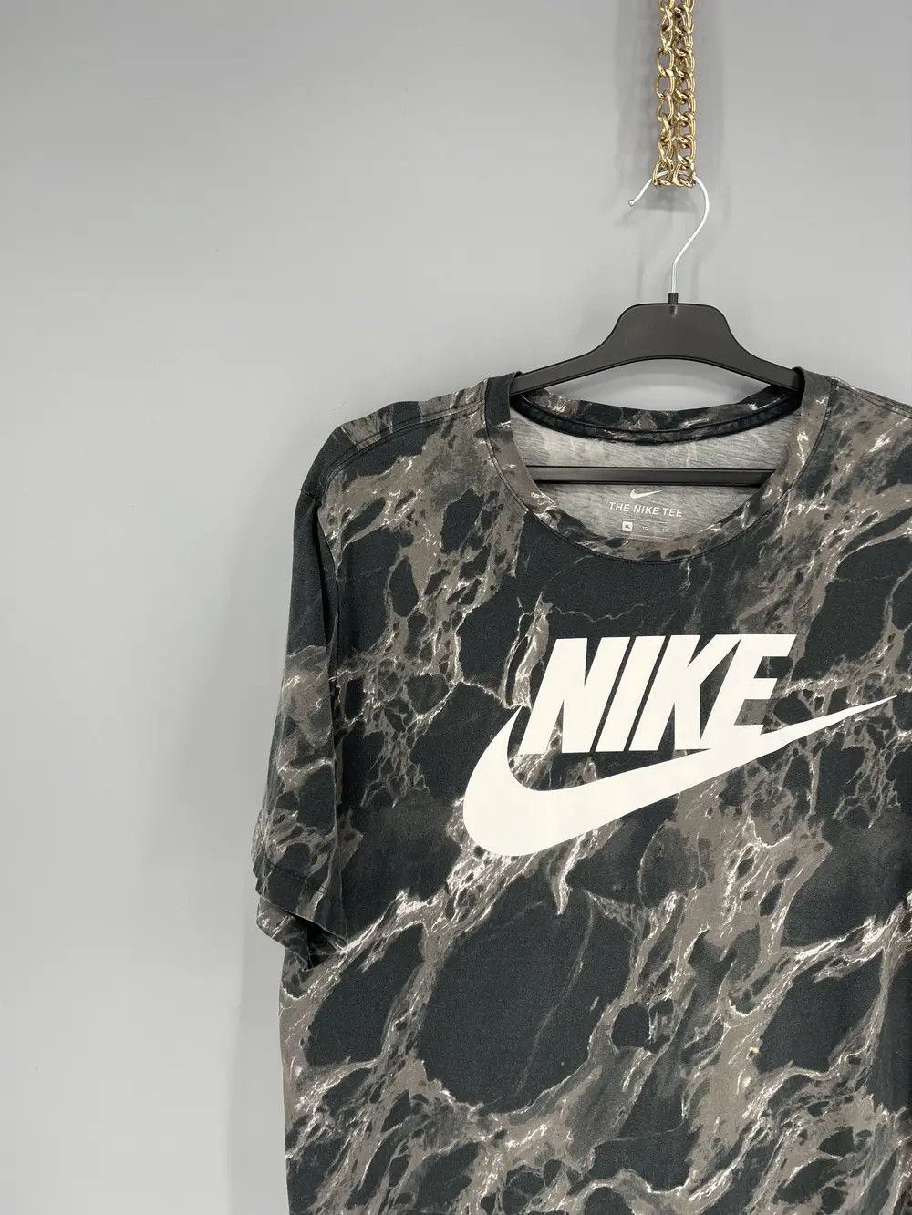 Band Tees × Vintage Nike Vintage Fire T-Shirt Y2K Nike Big Swoosh Streetwear Size US XL / EU 56 / 4 - 4 Thumbnail