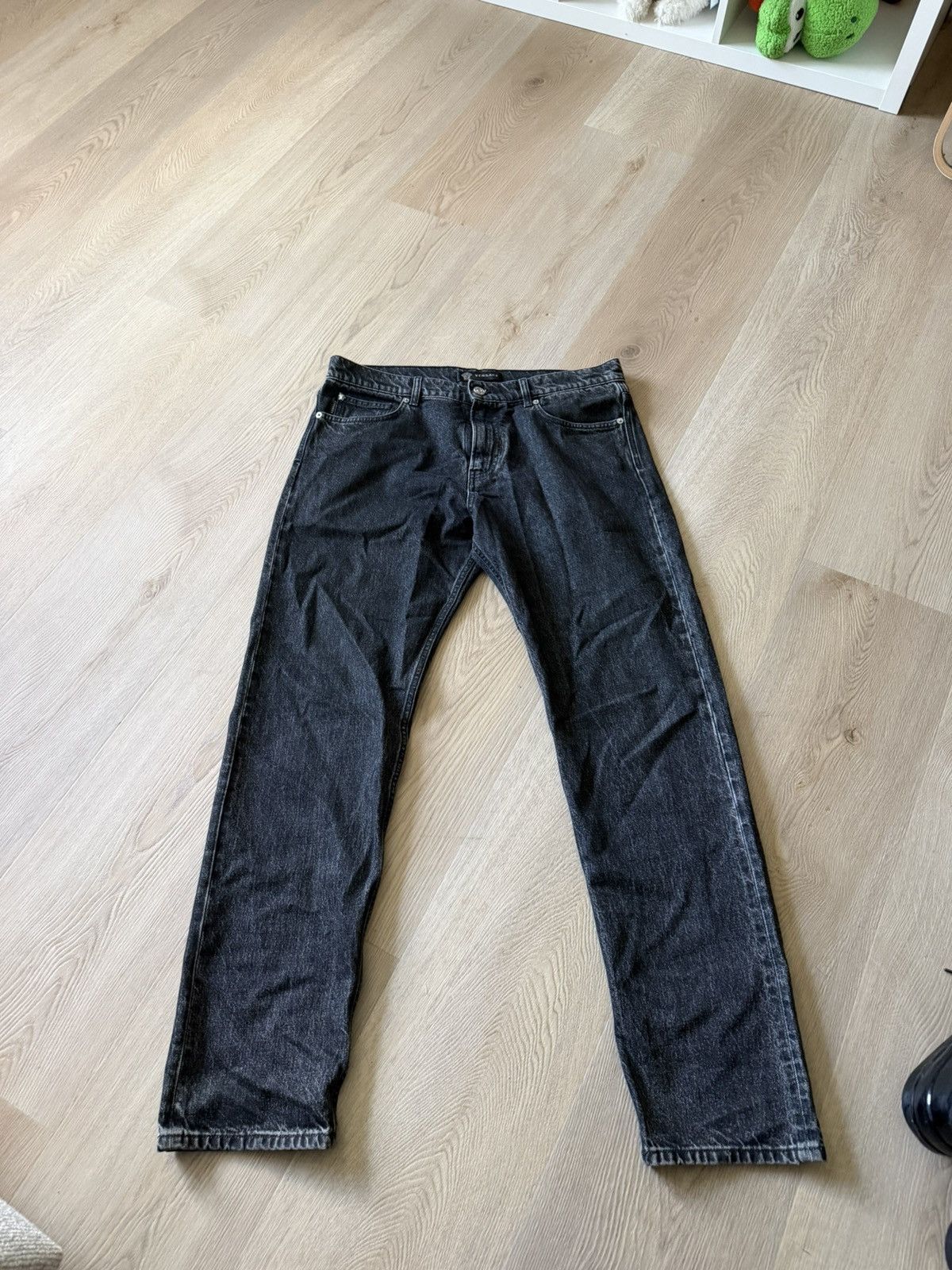 Versace Versace Black Washed Denim Jeans Made in Italy Size 36 Size US 36 / EU 52 - 1 Thumbnail